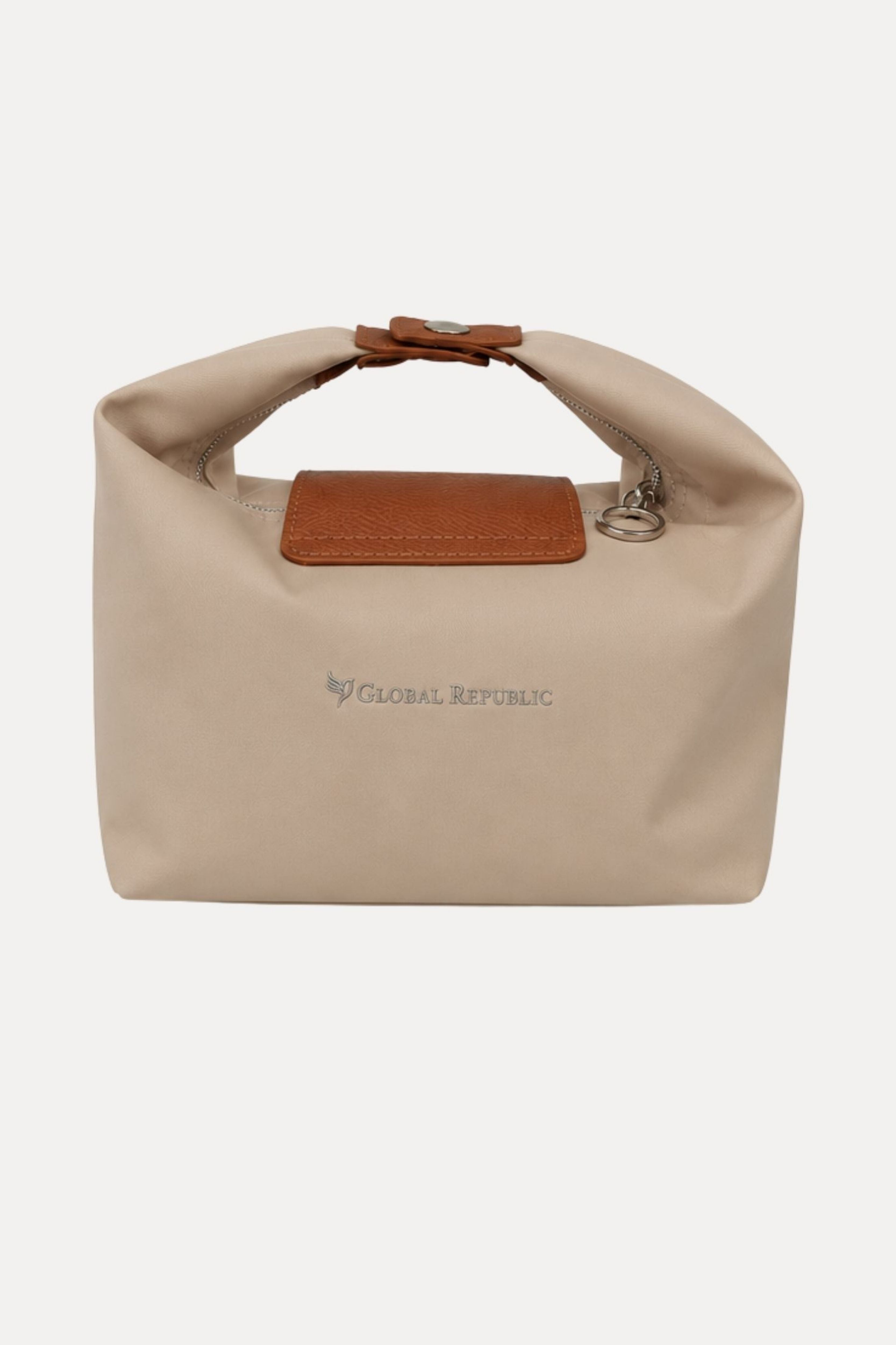 Mini Khaki Bag With Handle & Attachable Sling Strap-Global Republic