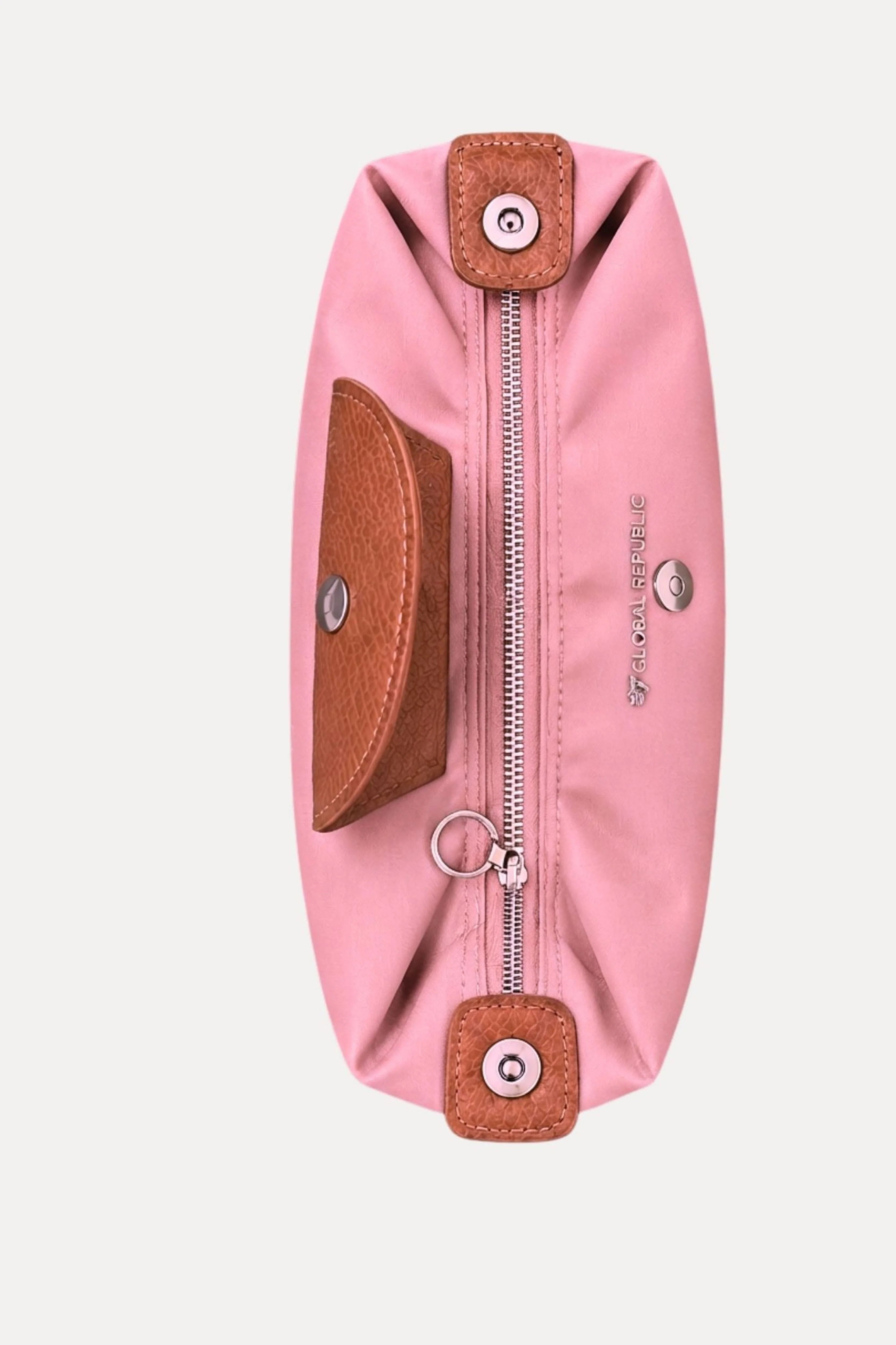 Mini Pink Bag With Handle & Attachable Sling Strap-Global Republic