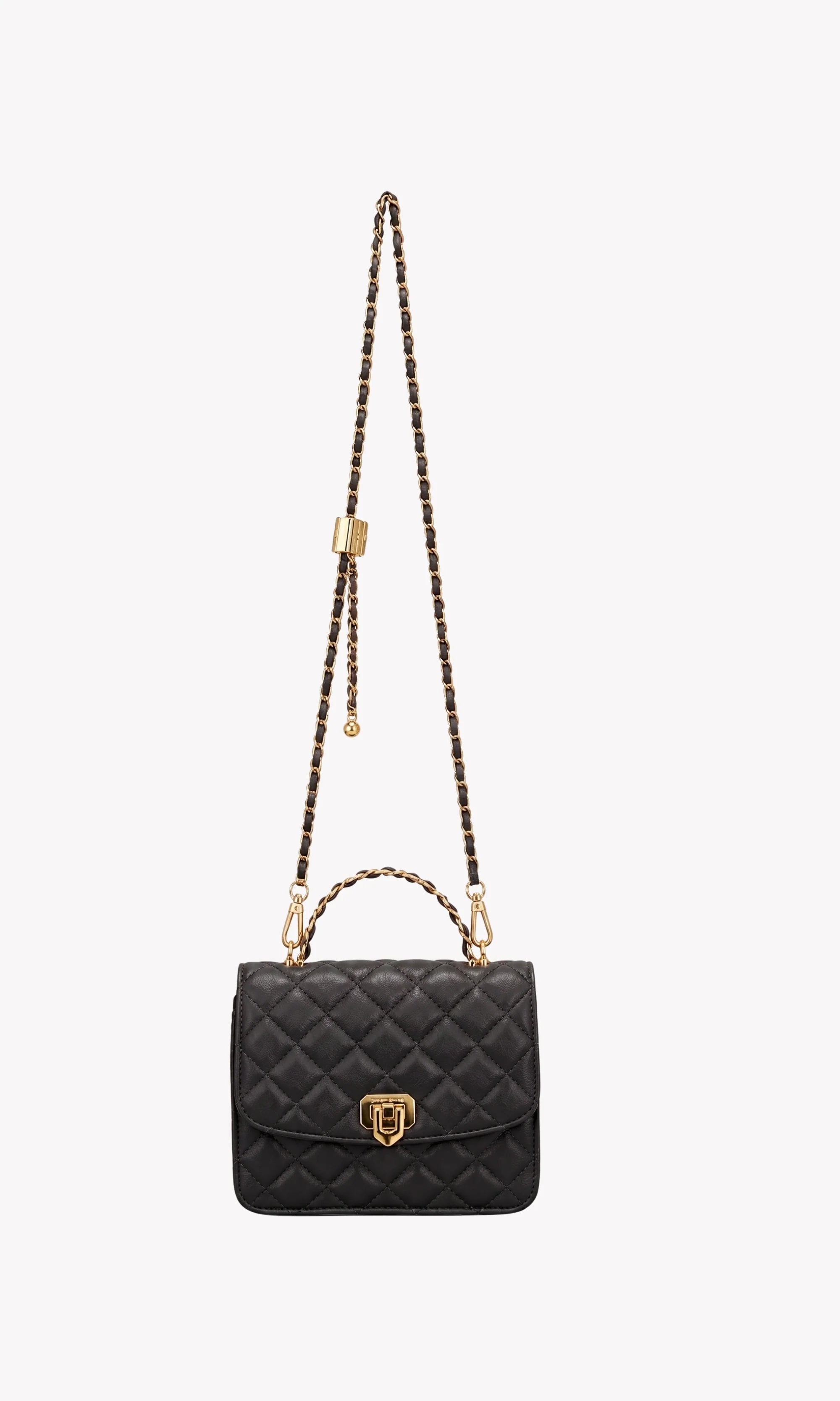 Black Quilted Sling Bag-Global Republic