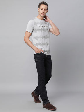 Mens Raw Black Cotton Solid Jeans