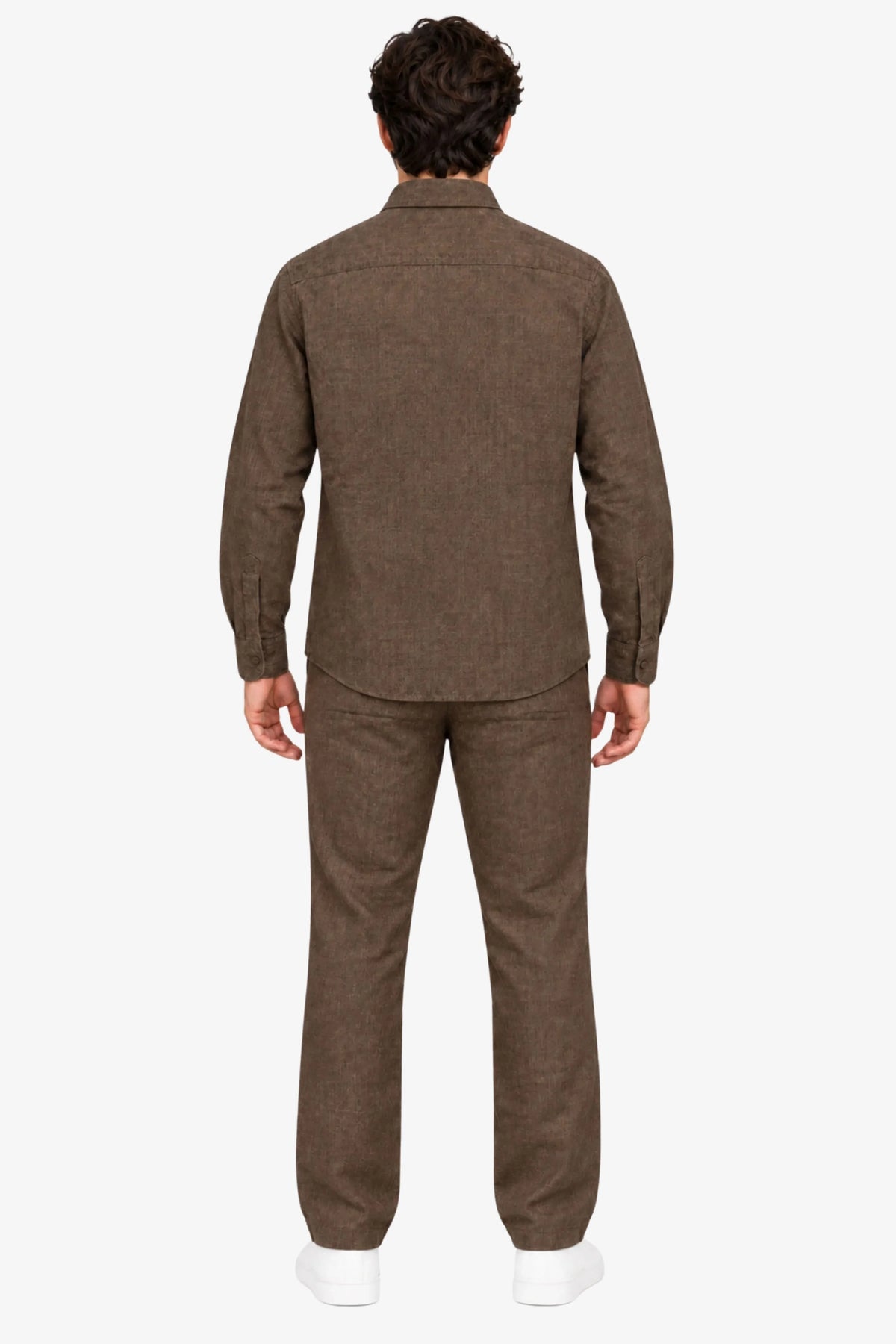Coffee Brown Lyocell Set-Global Republic