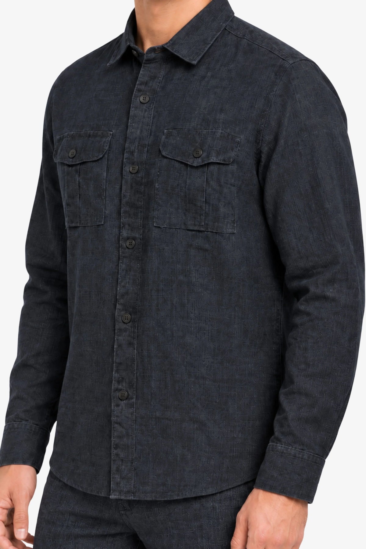 Navy Blue Lyocell Set-Global Republic