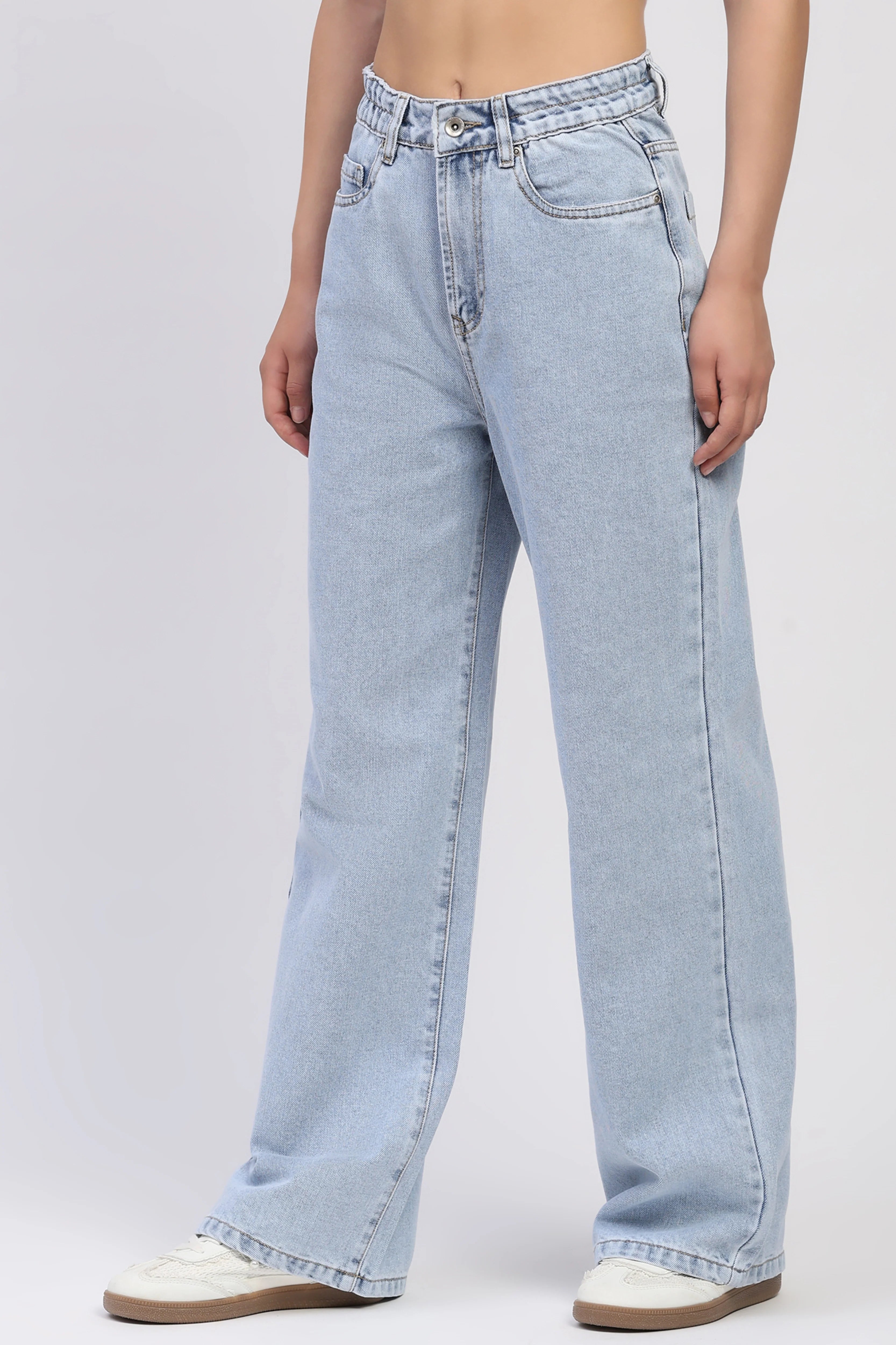 Ice Blue Straight Fit Jeans