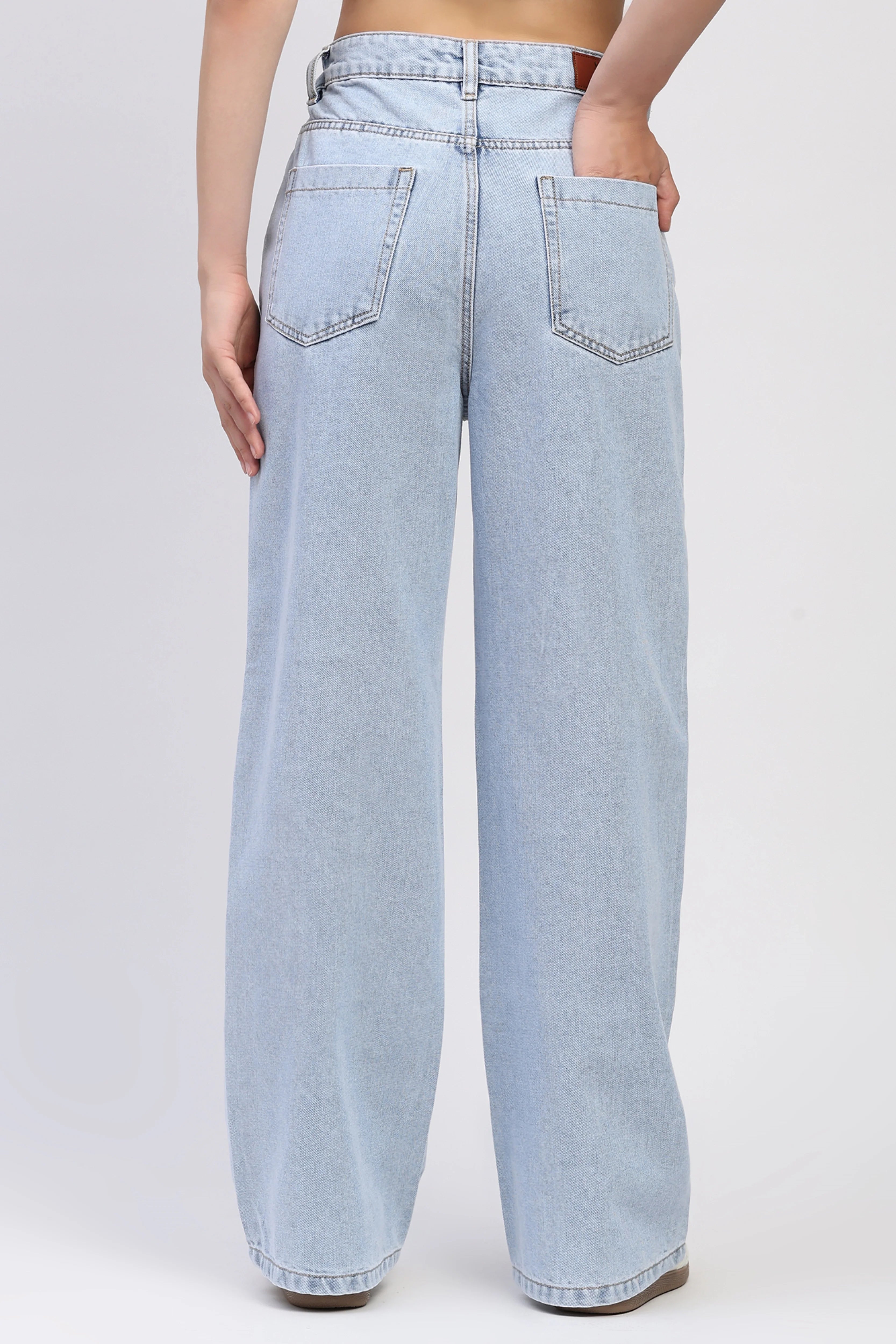 Ice Blue Straight Fit Jeans