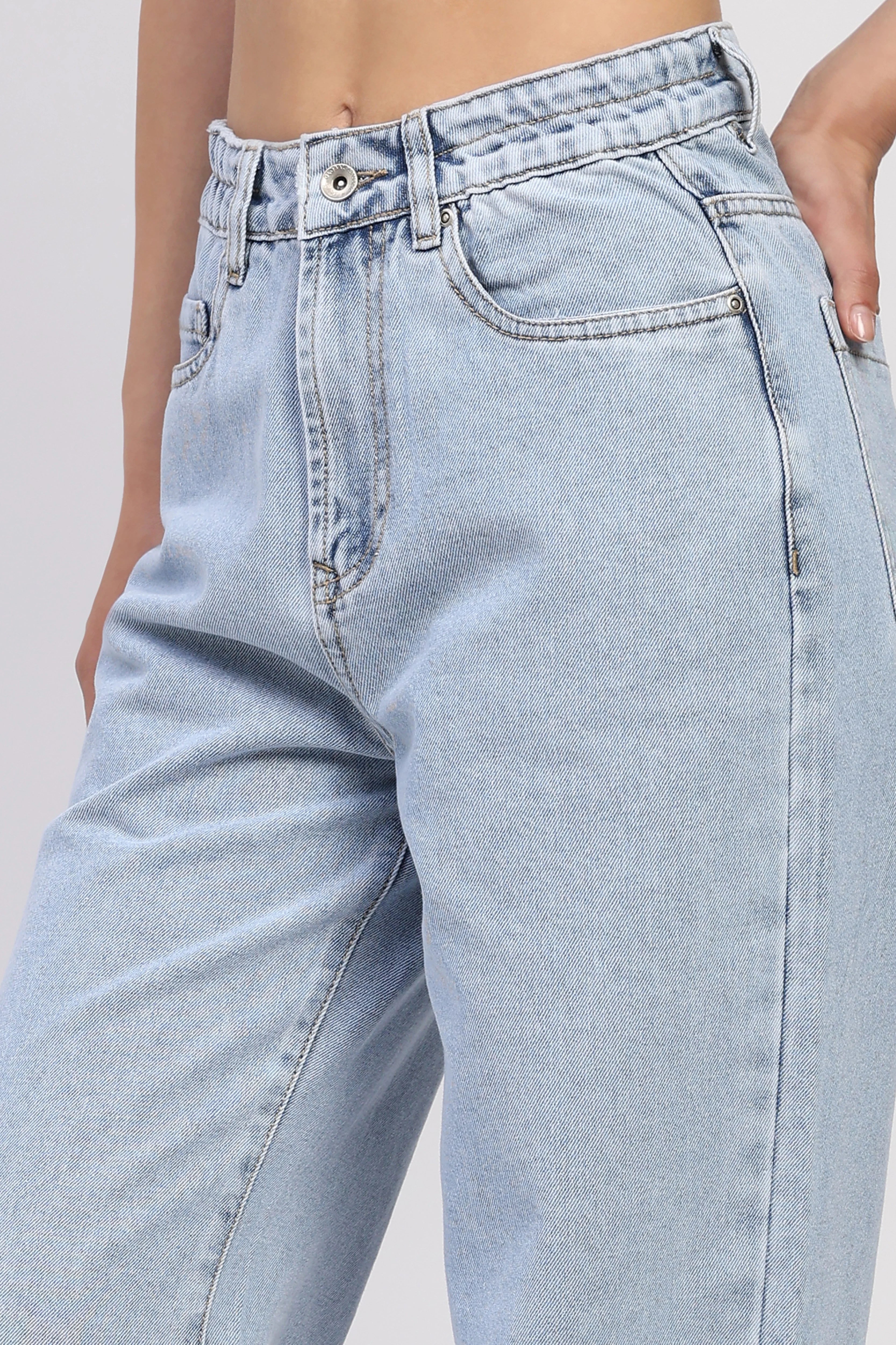 Ice Blue Straight Fit Jeans