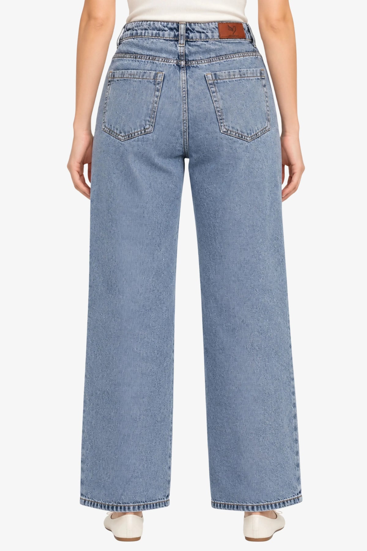 Light Blue Star Studded Jeans-Global Republic