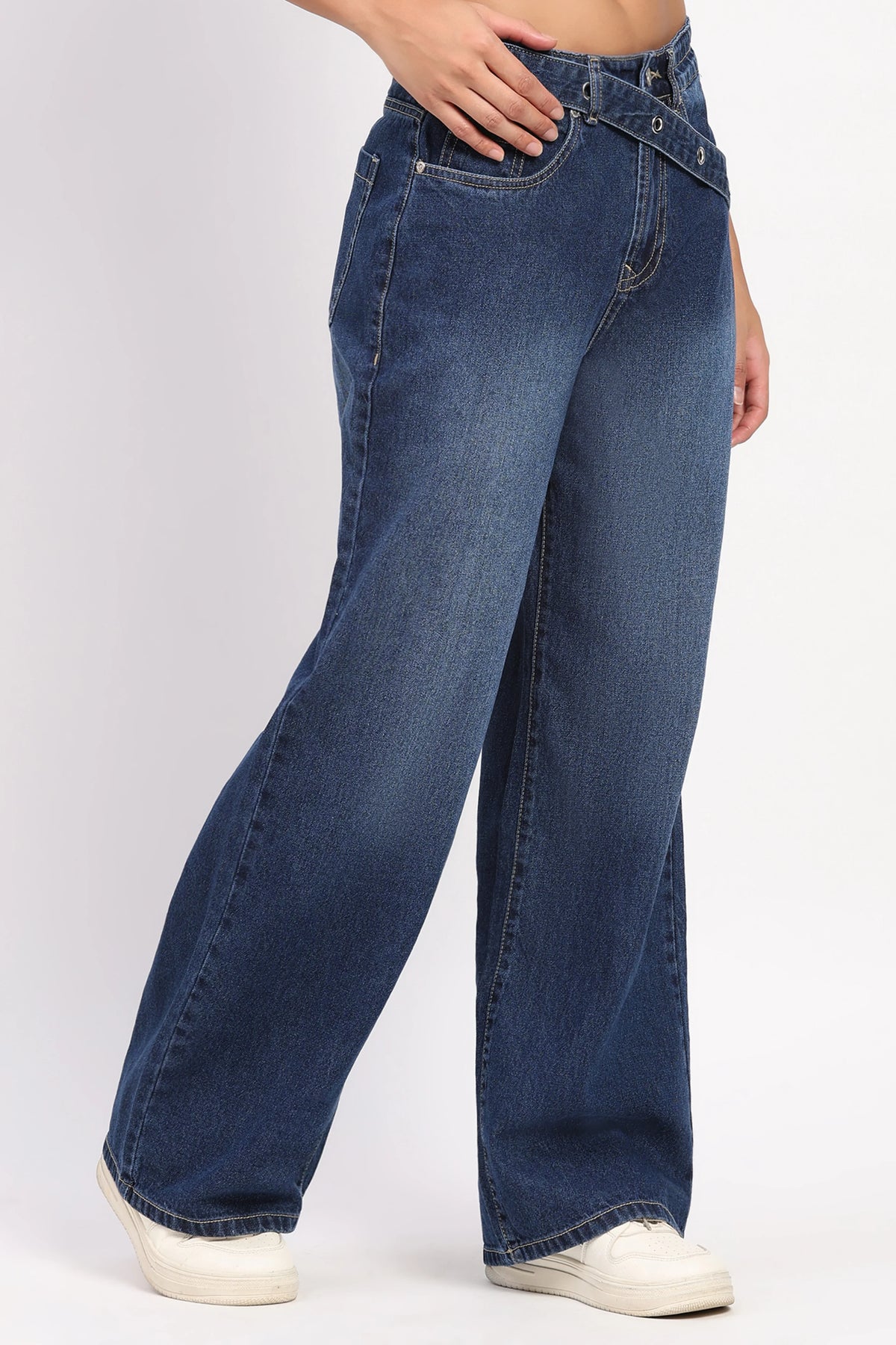 Crossover Loose-Fit Jeans-Global Republic