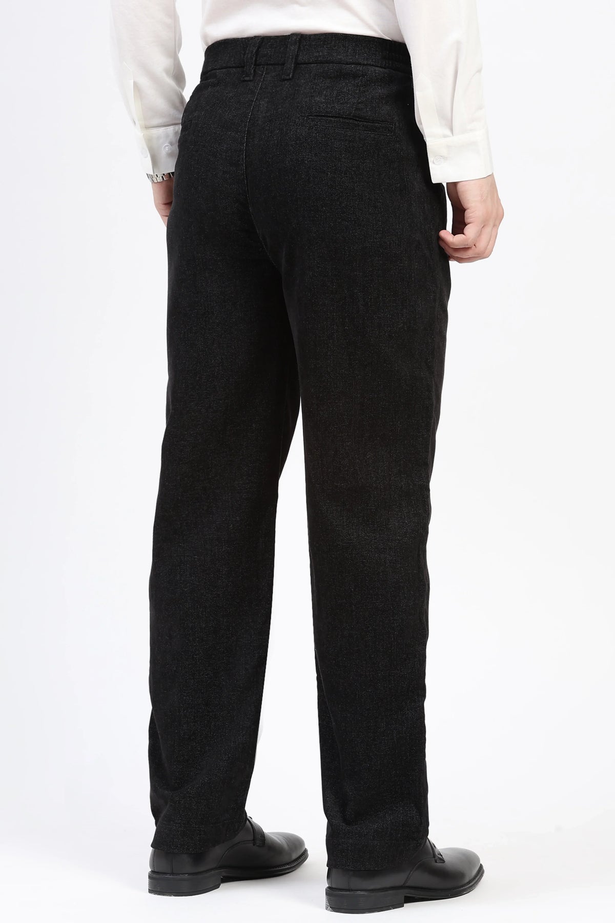 Black Melange Trousers-Global Republic