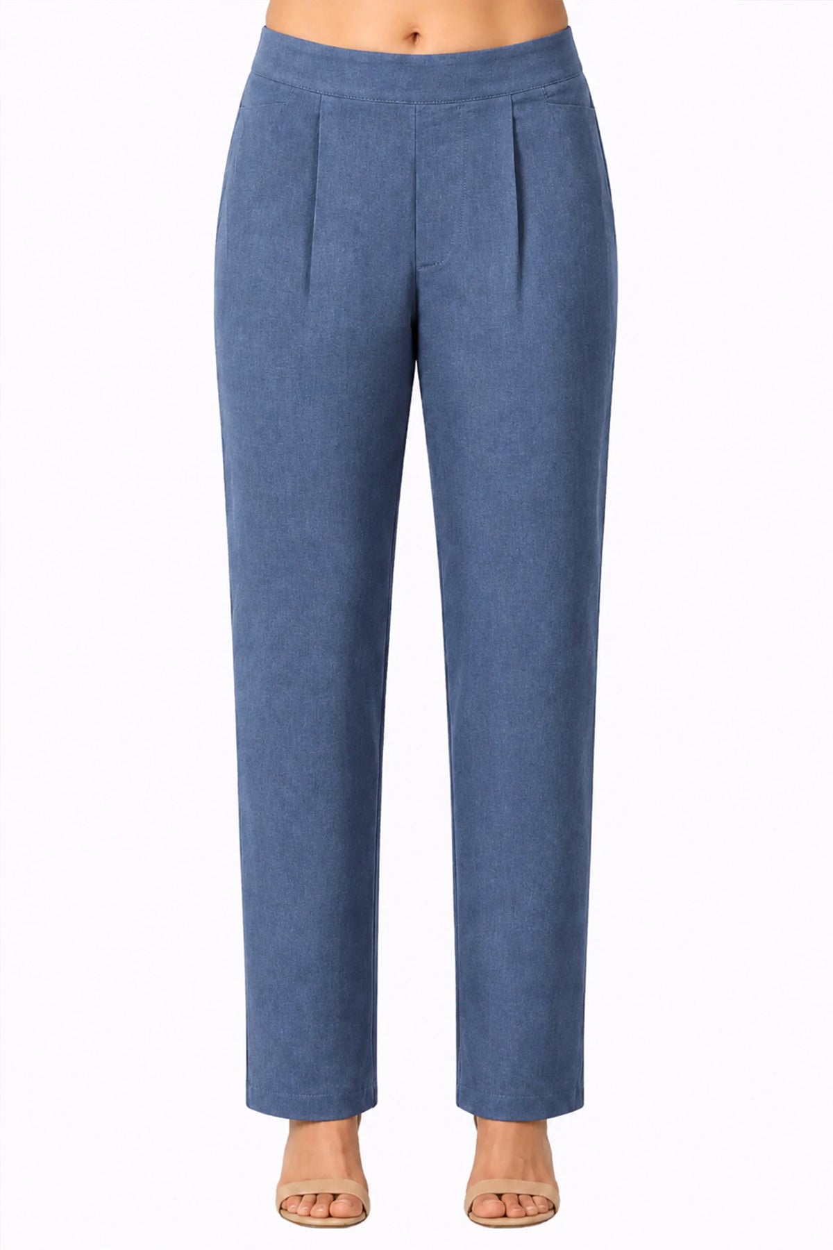 Blue Printed Cotton Suit Set-Global Republic