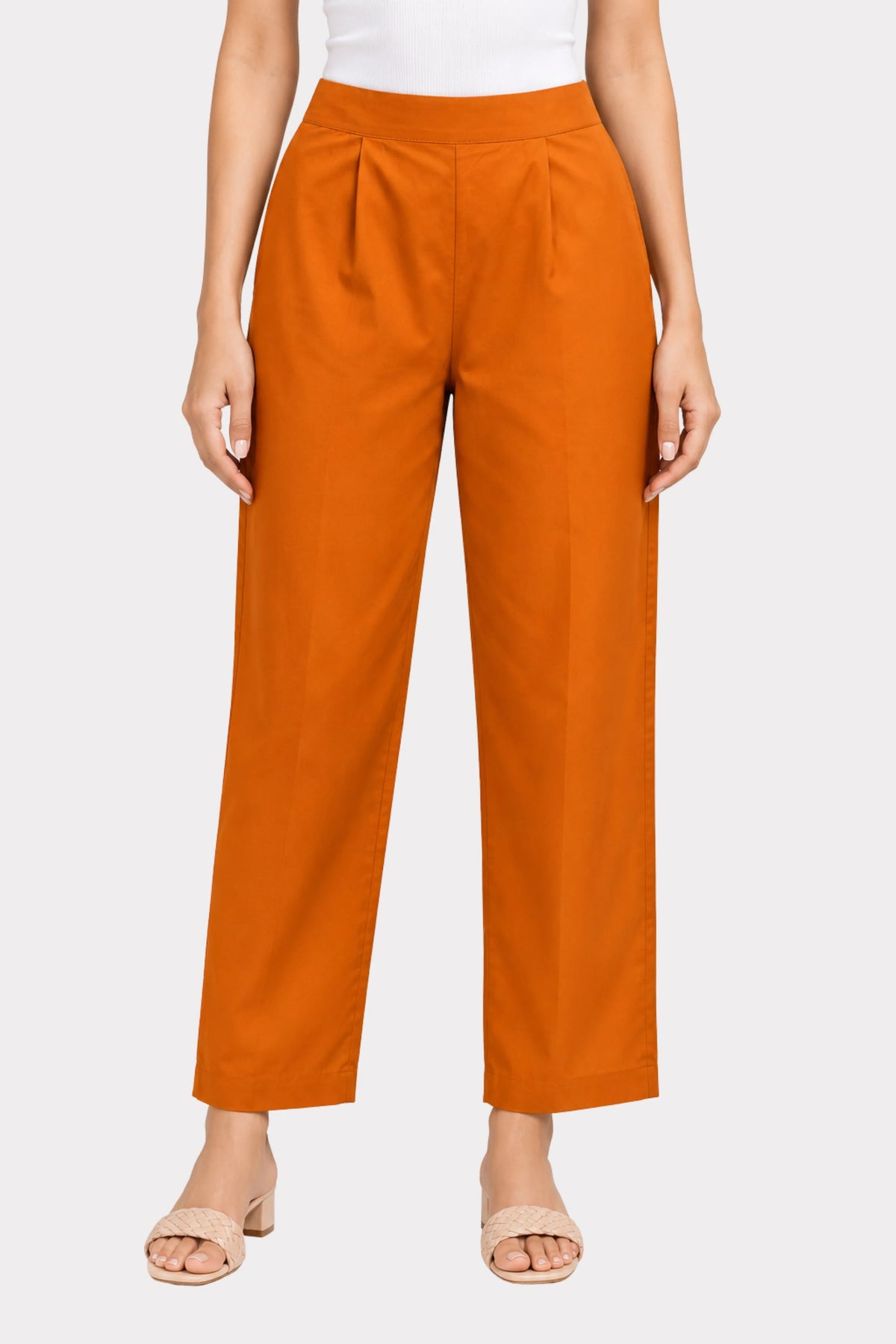 Orange Printed Ethnic Suit Set-Global Republic