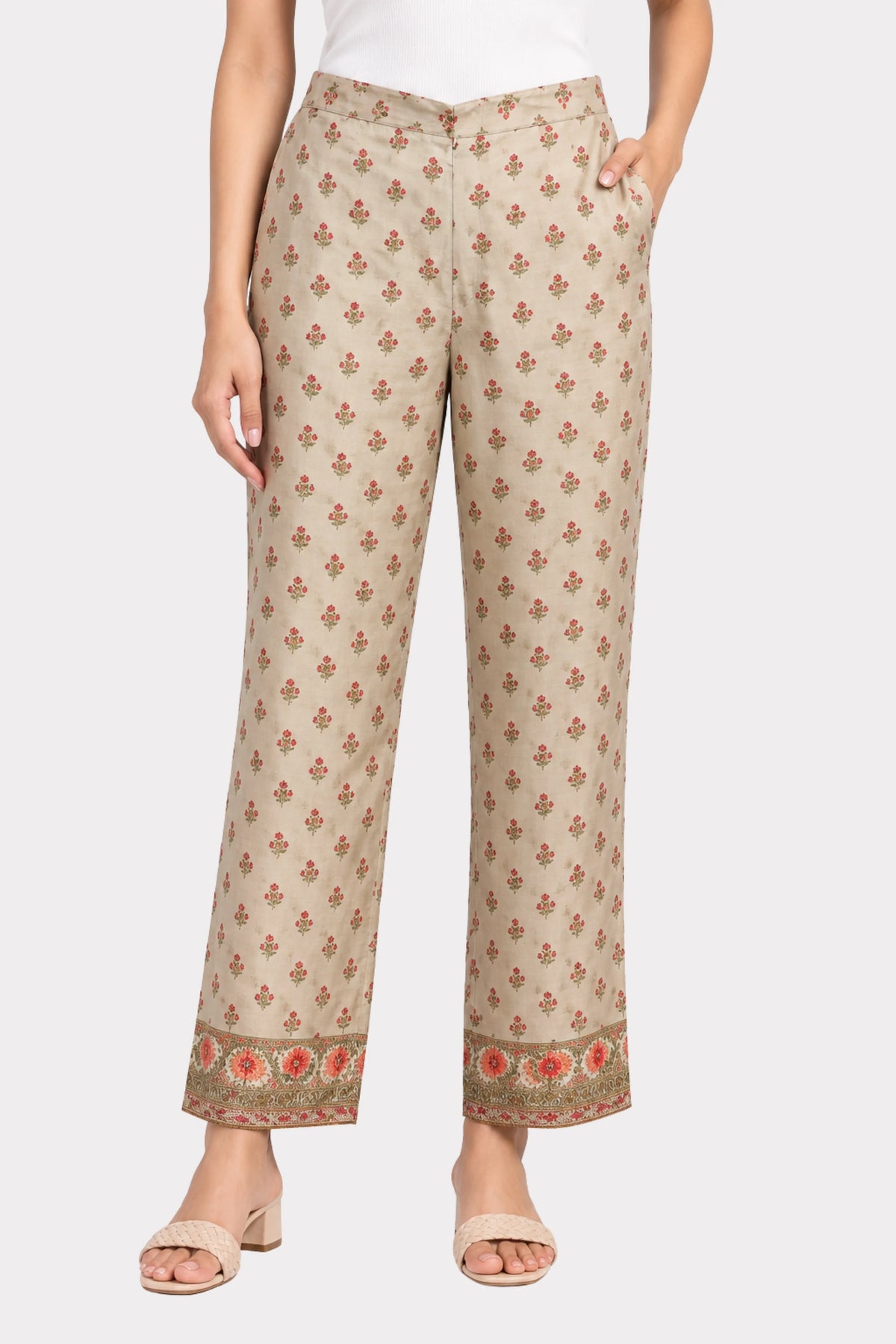 Multicolor Floral Printed Modal Crepe Co-ord Set-Global Republic