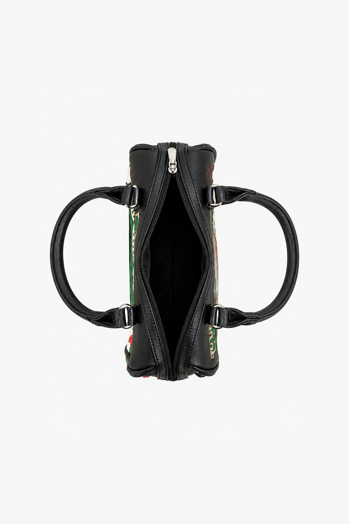 Quirky Black Patchwork Bucket Handbag-Global Republic