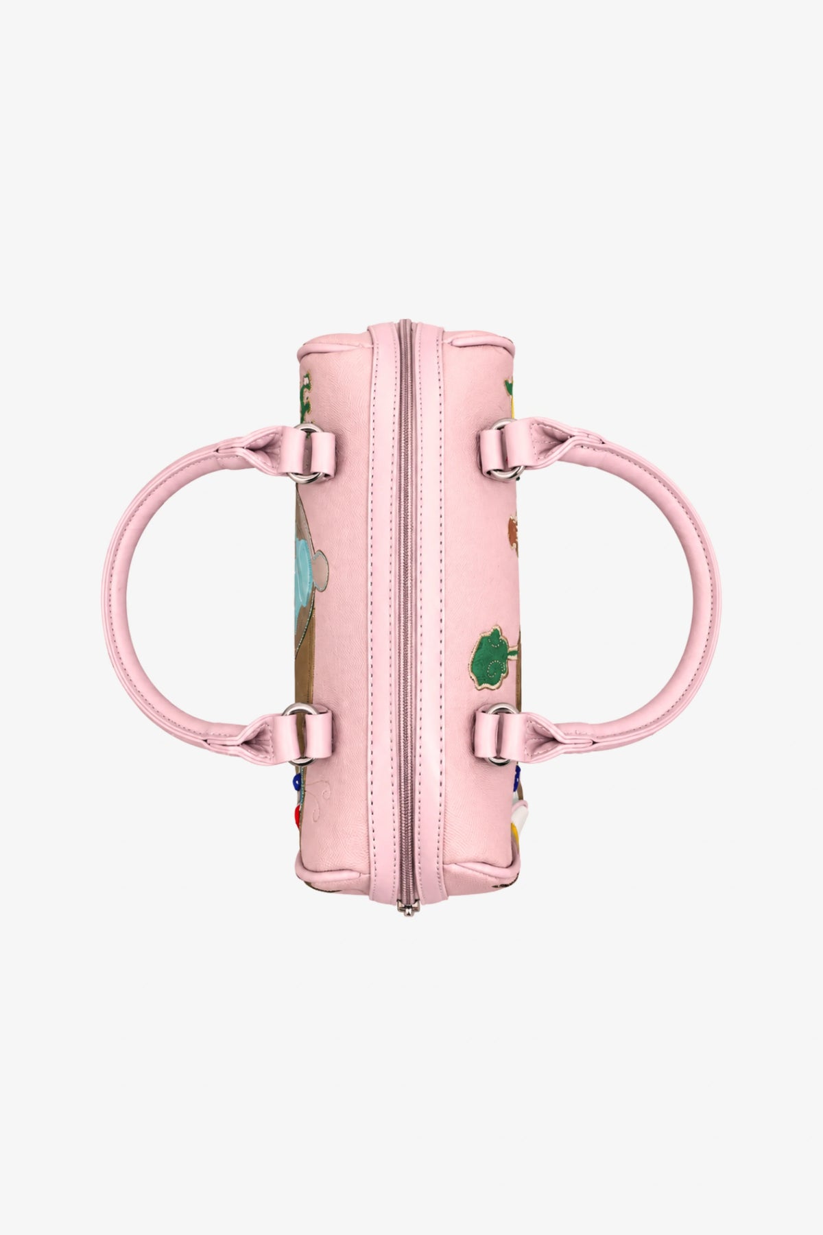 Pink Quirky Patchwork Bucket Handbag-Global Republic