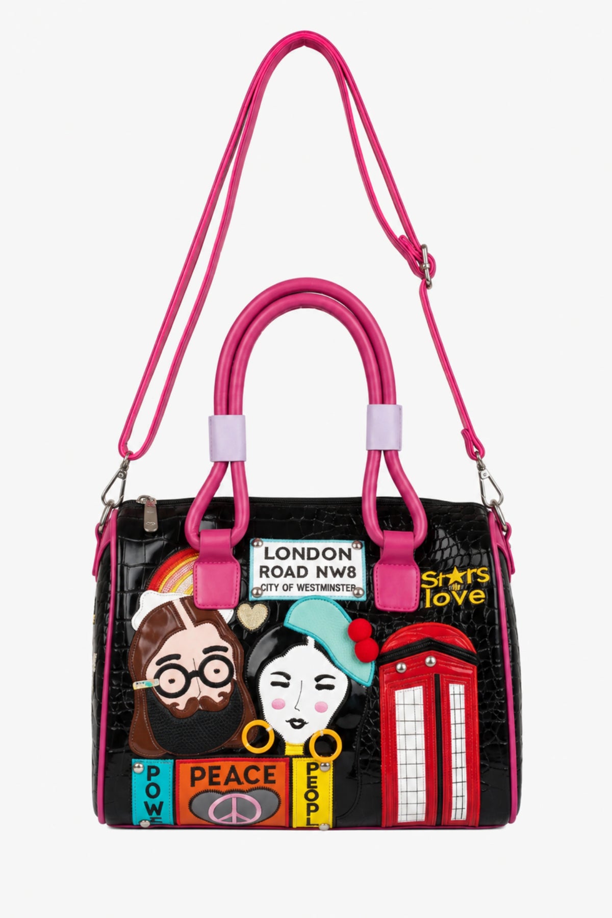 London Pop-Art Croc Handbag-Global Republic