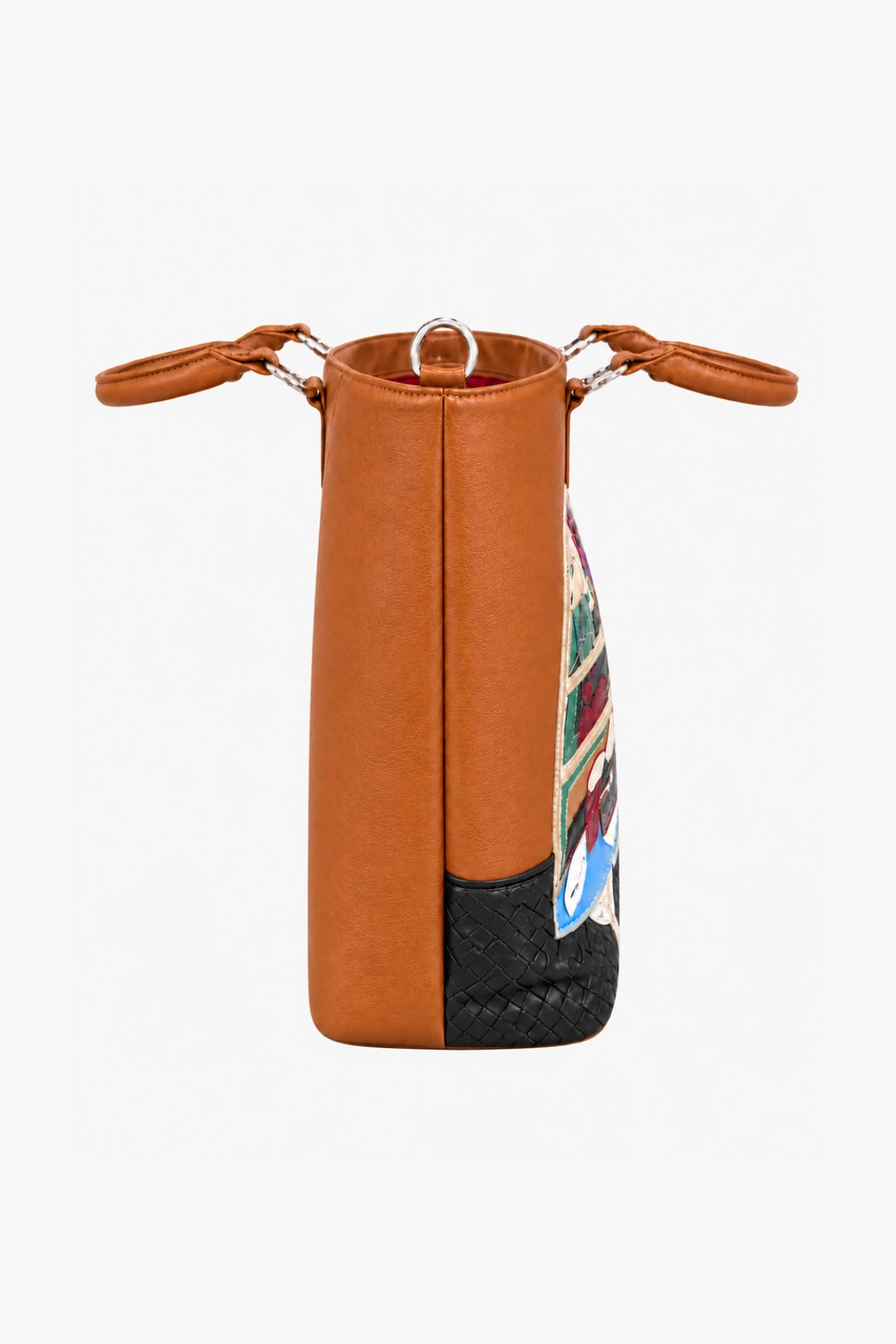 Brown Quirky Patchwork Handbag-Global Republic