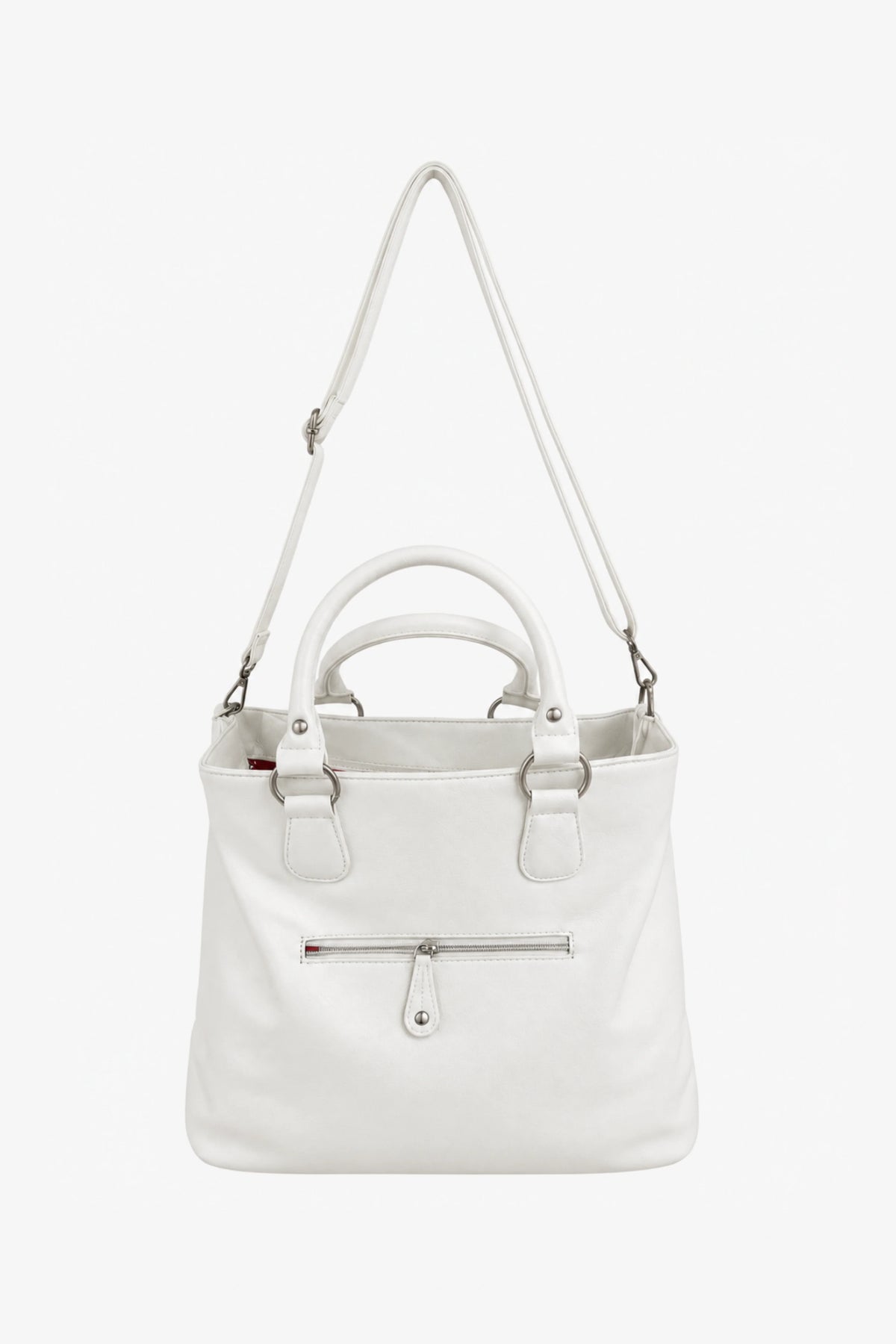 White Quirky Patchwork Handbag-Global Republic