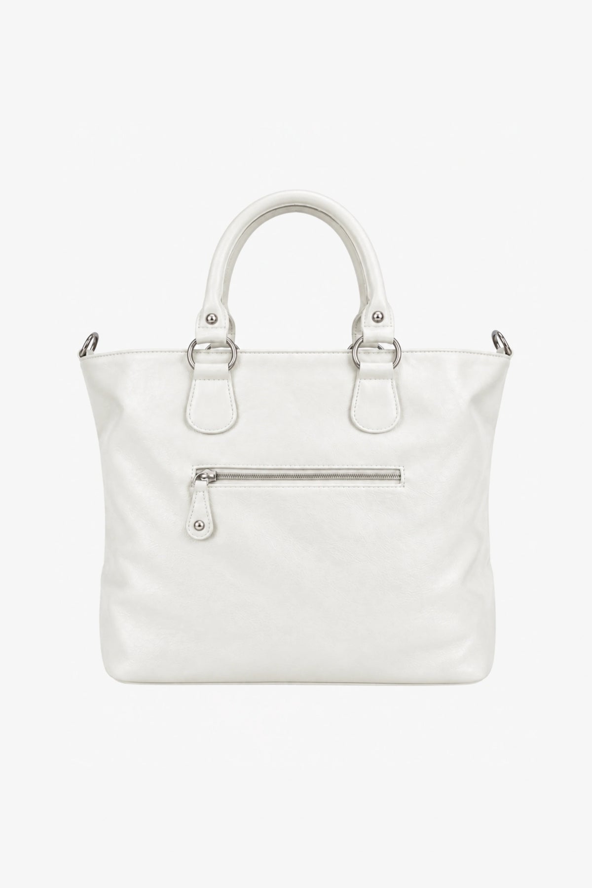 White Quirky Patchwork Handbag-Global Republic