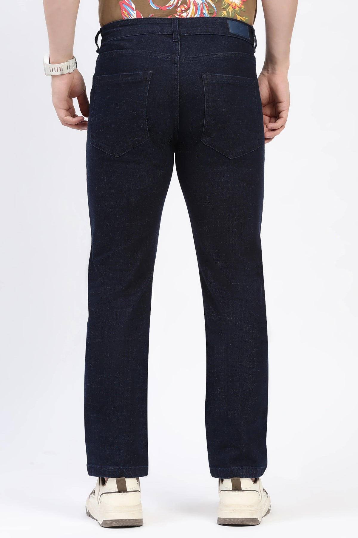 Ink Blue Straight-Fit Jeans-Global Republic