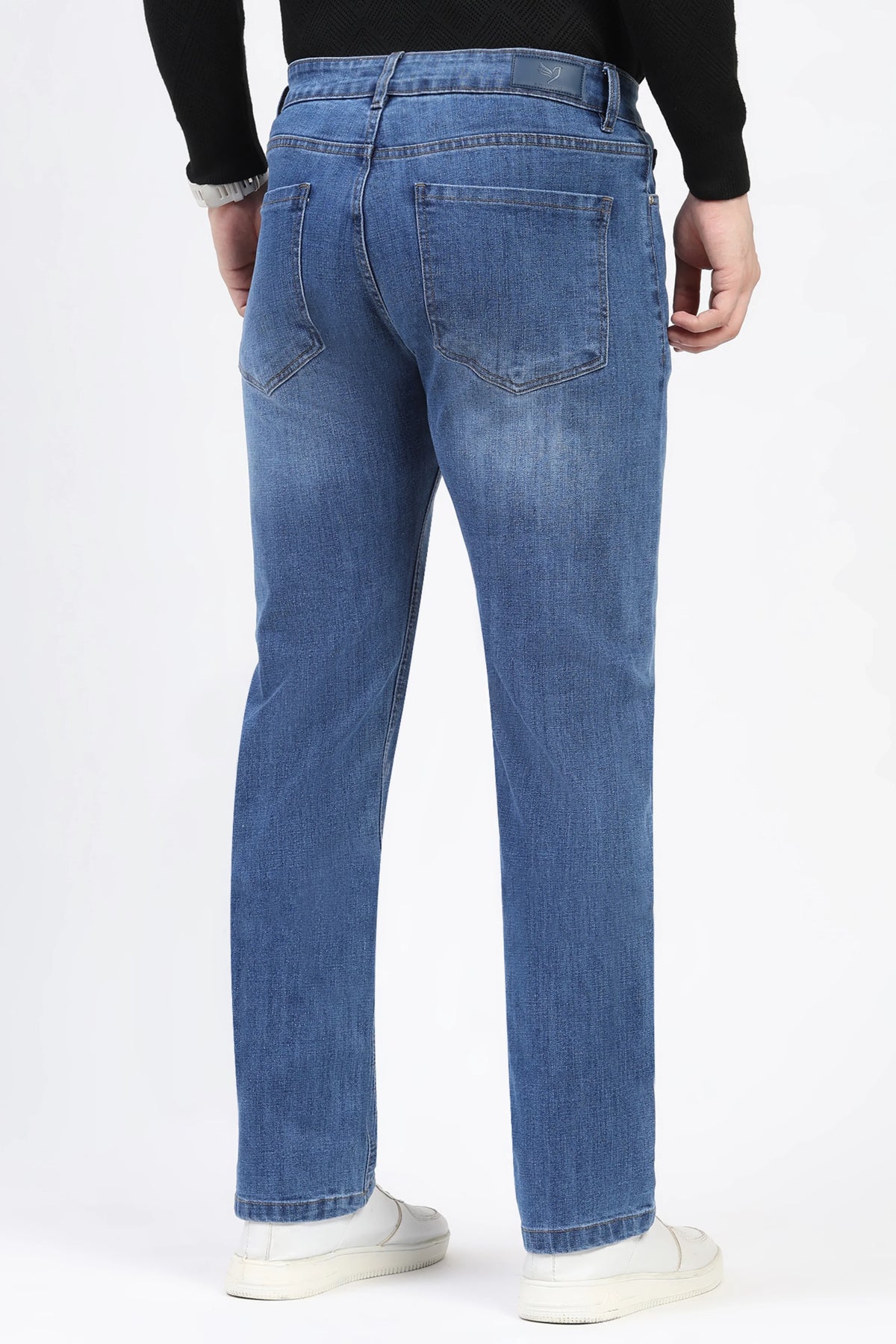 Blue Washed Cat-Scratch Jeans-Global Republic