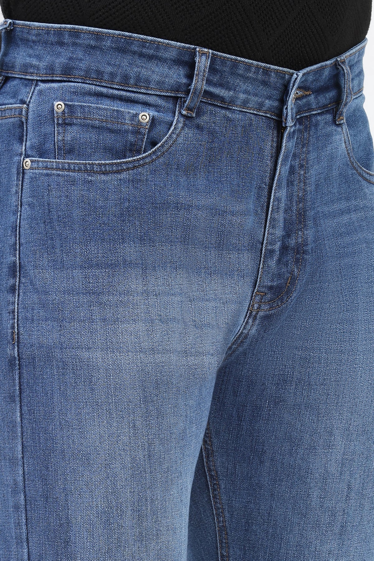 Blue Washed Cat-Scratch Jeans-Global Republic