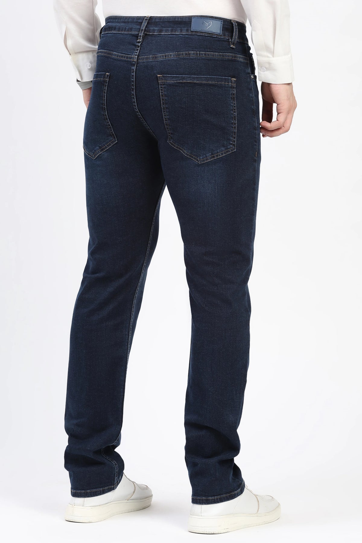 Dark Blue Straight-Fit Jeans