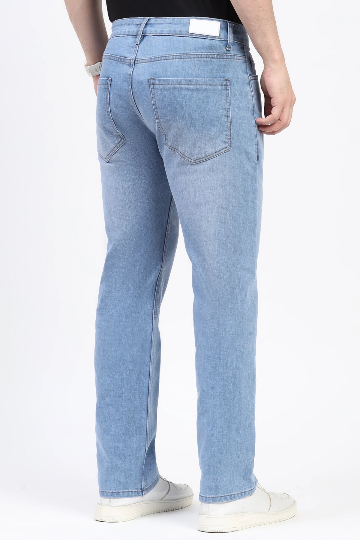 Light Blue Straight-Fit Jeans-Global Republic