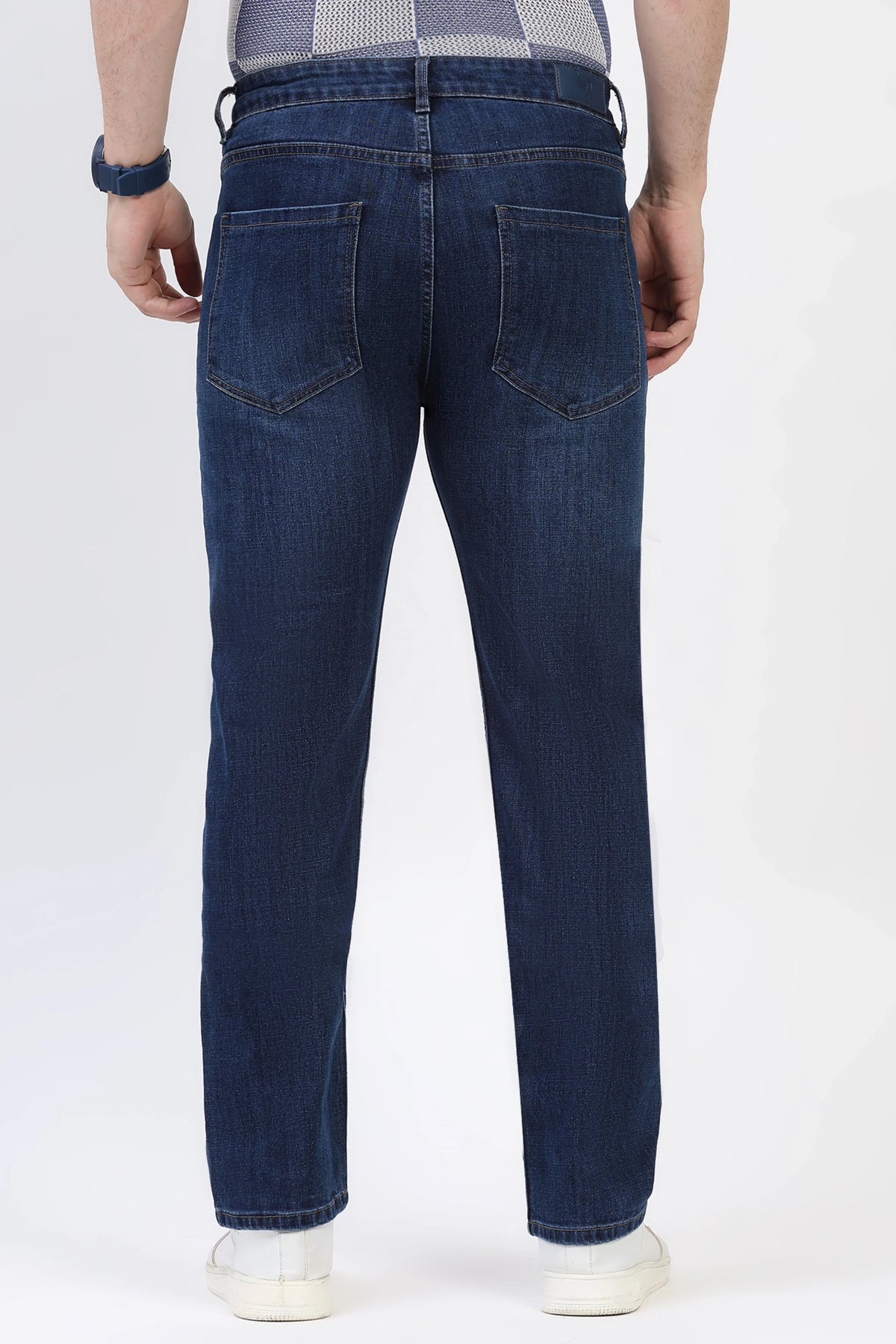 Dark Blue Cat-Scratch Jeans-Global Republic