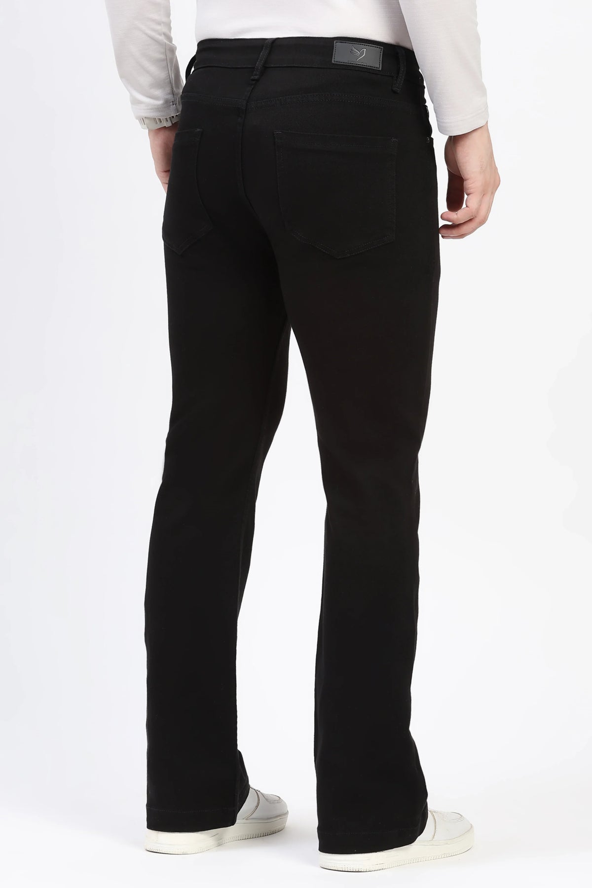 Black Straight-Fit Jeans-Global Republic