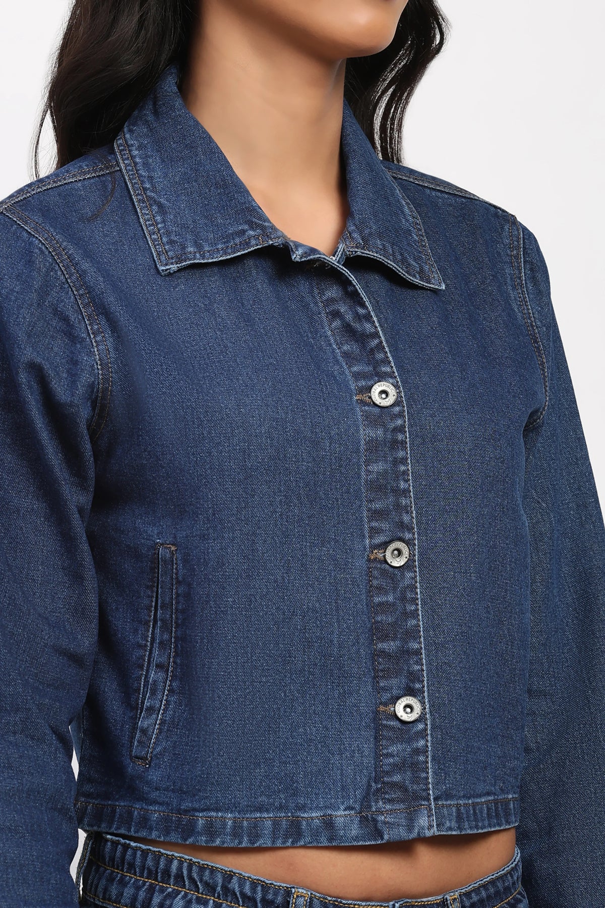 Classic Denim Shacket-Global Republic