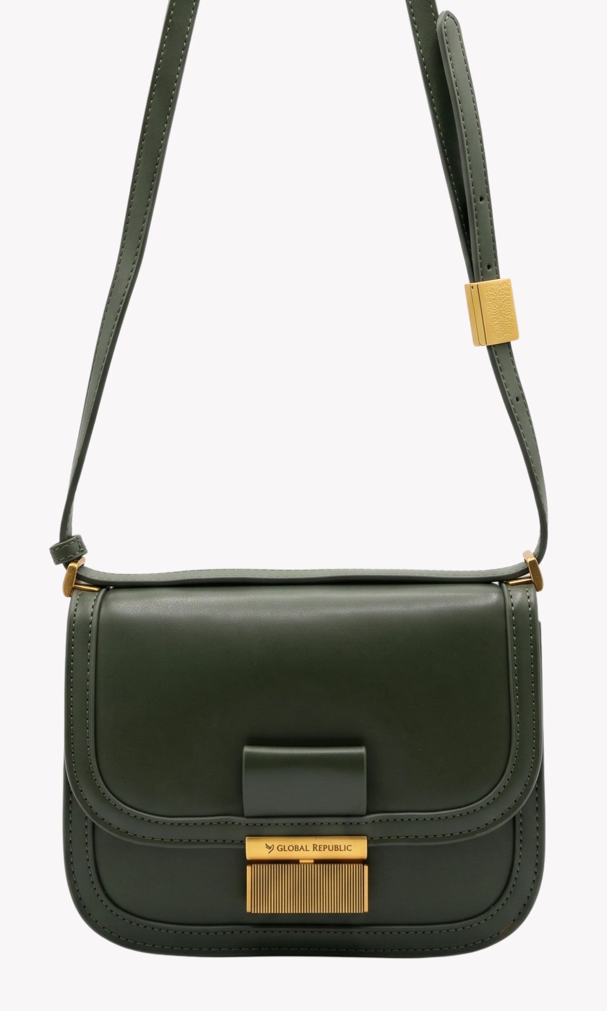 Green Casual Sling Bag-Global Republic