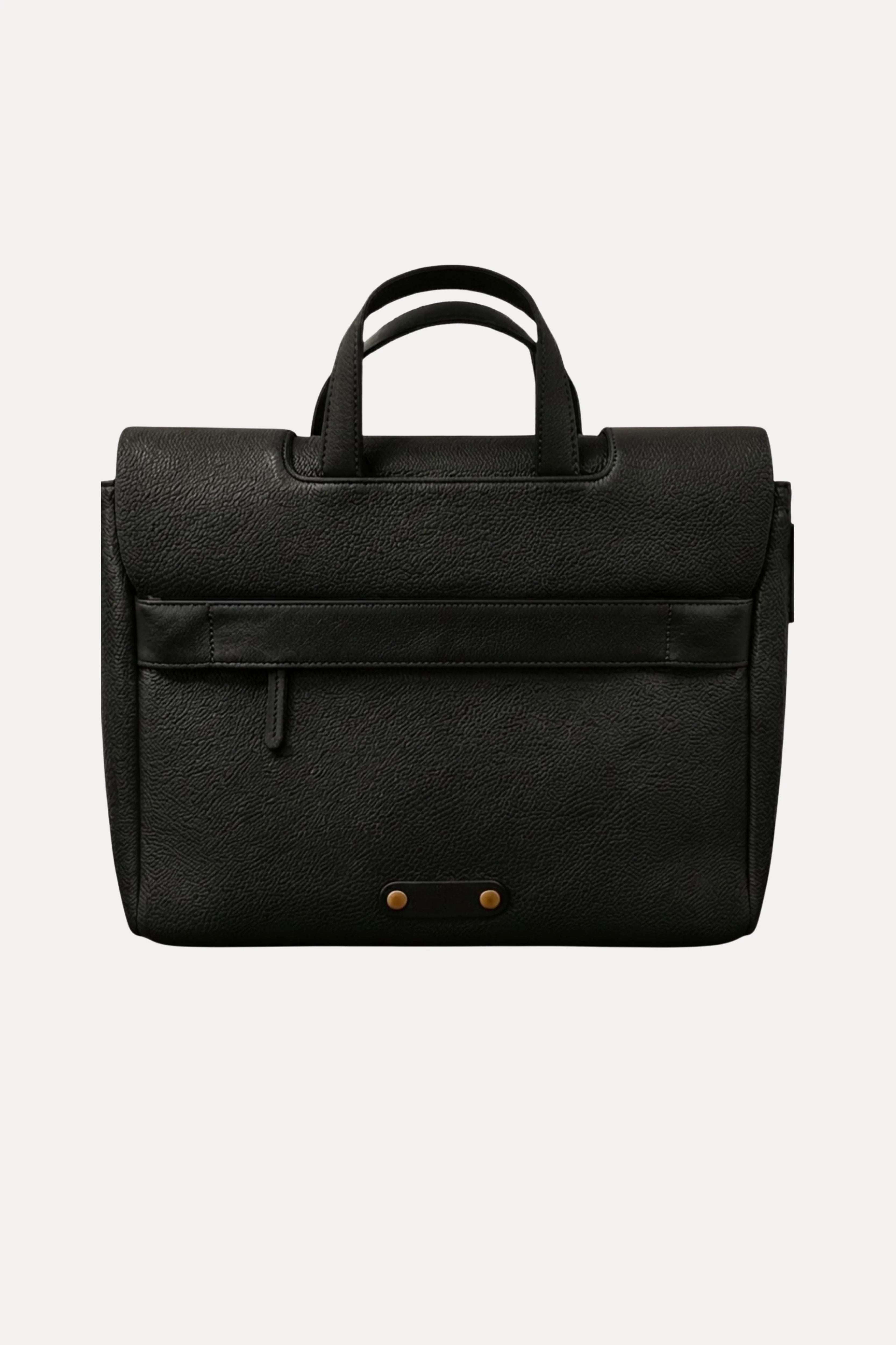 Black Leather Laptop Bag-Global Republic