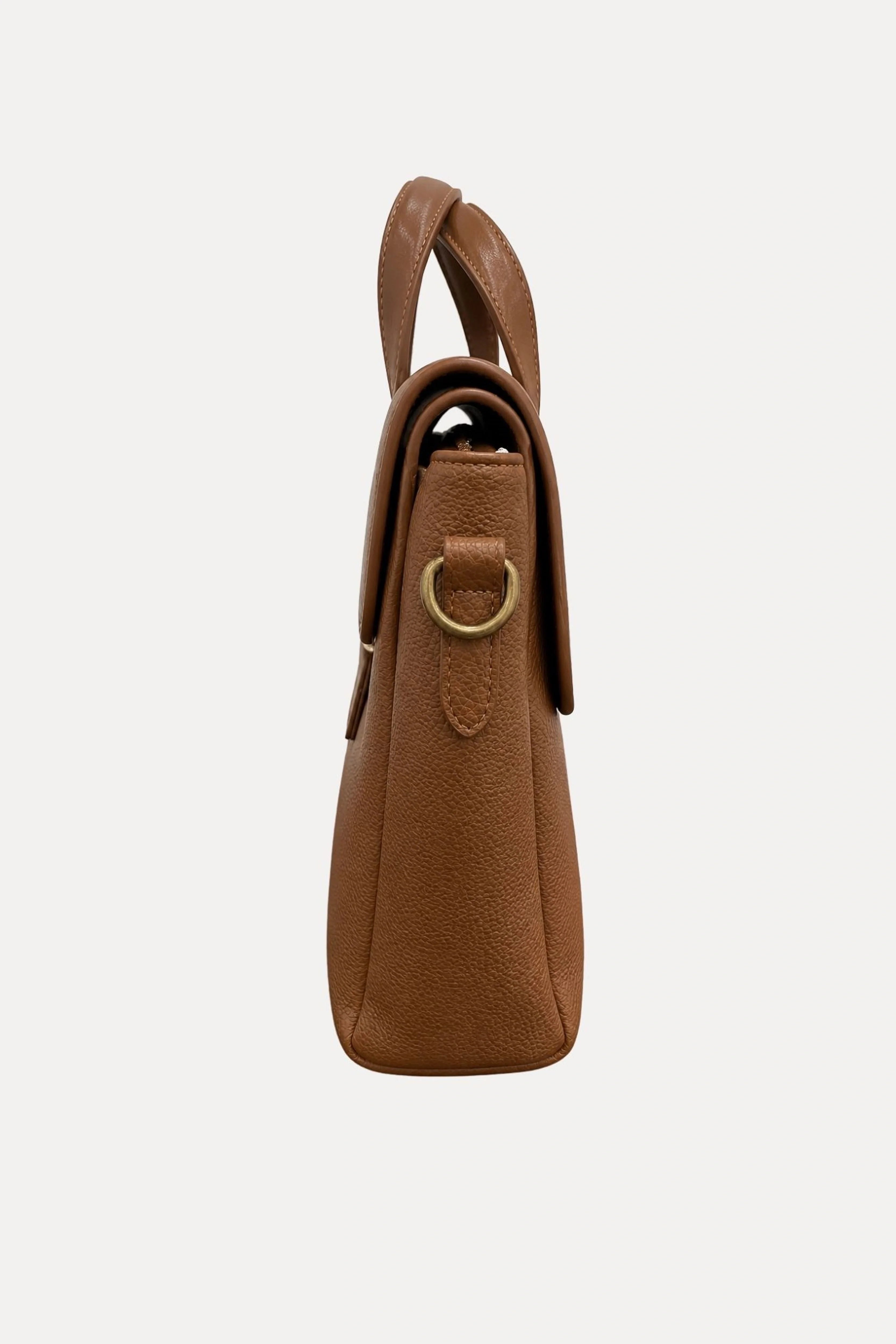 Brown Leather Laptop Bag-Global Republic