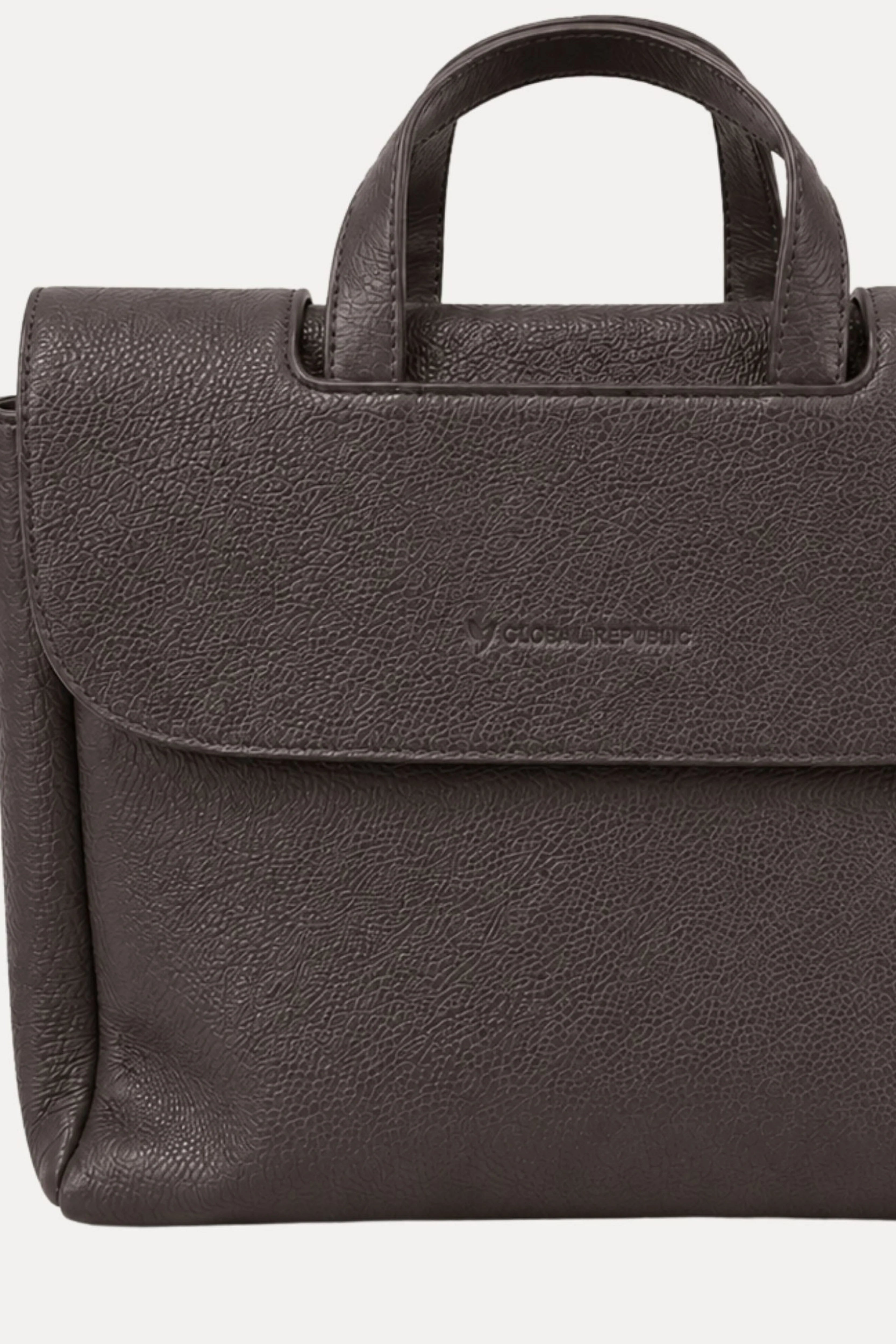Coffee Leather Laptop Bag-Global Republic