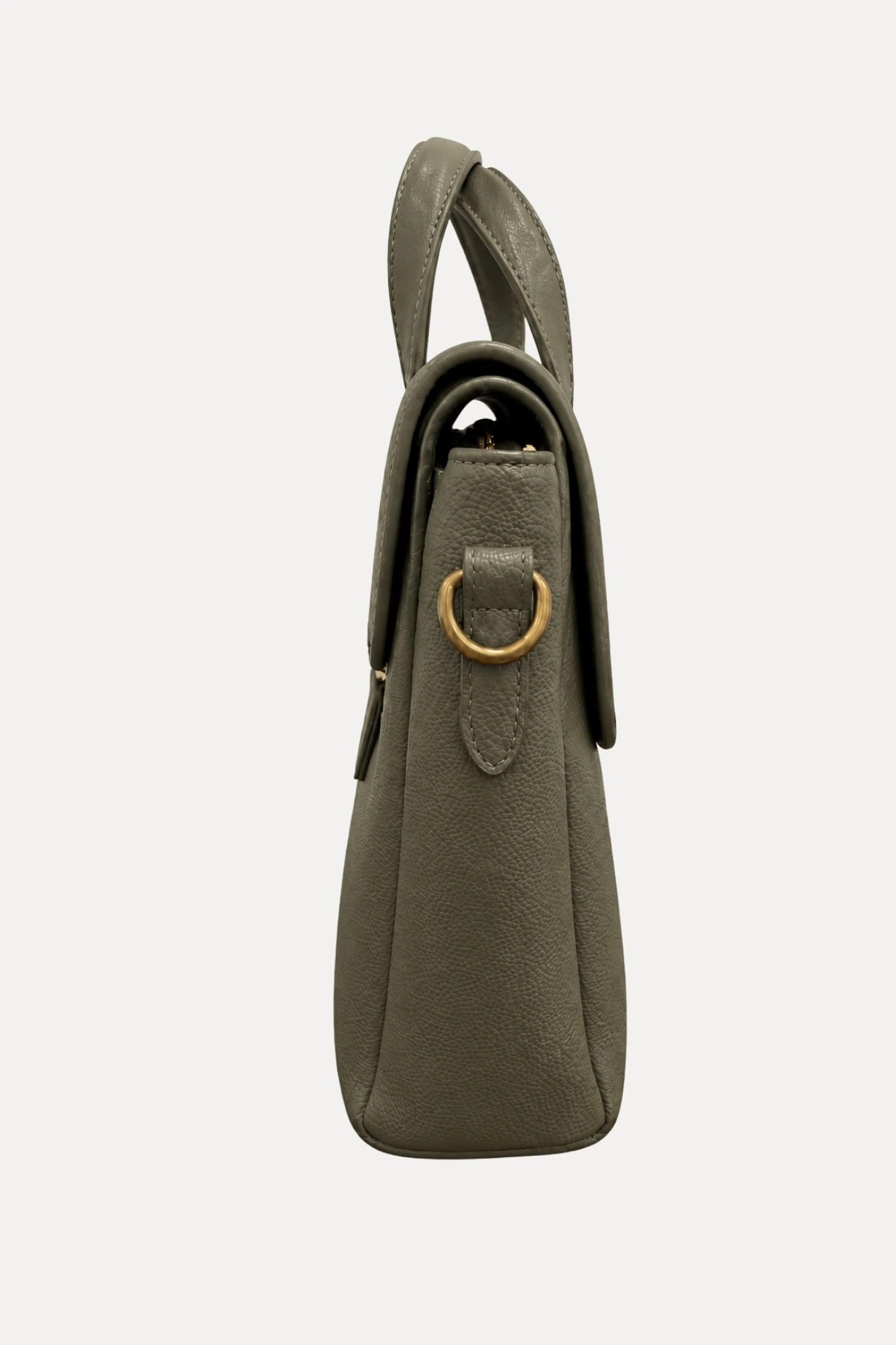 Olive Leather Laptop Bag-Global Republic