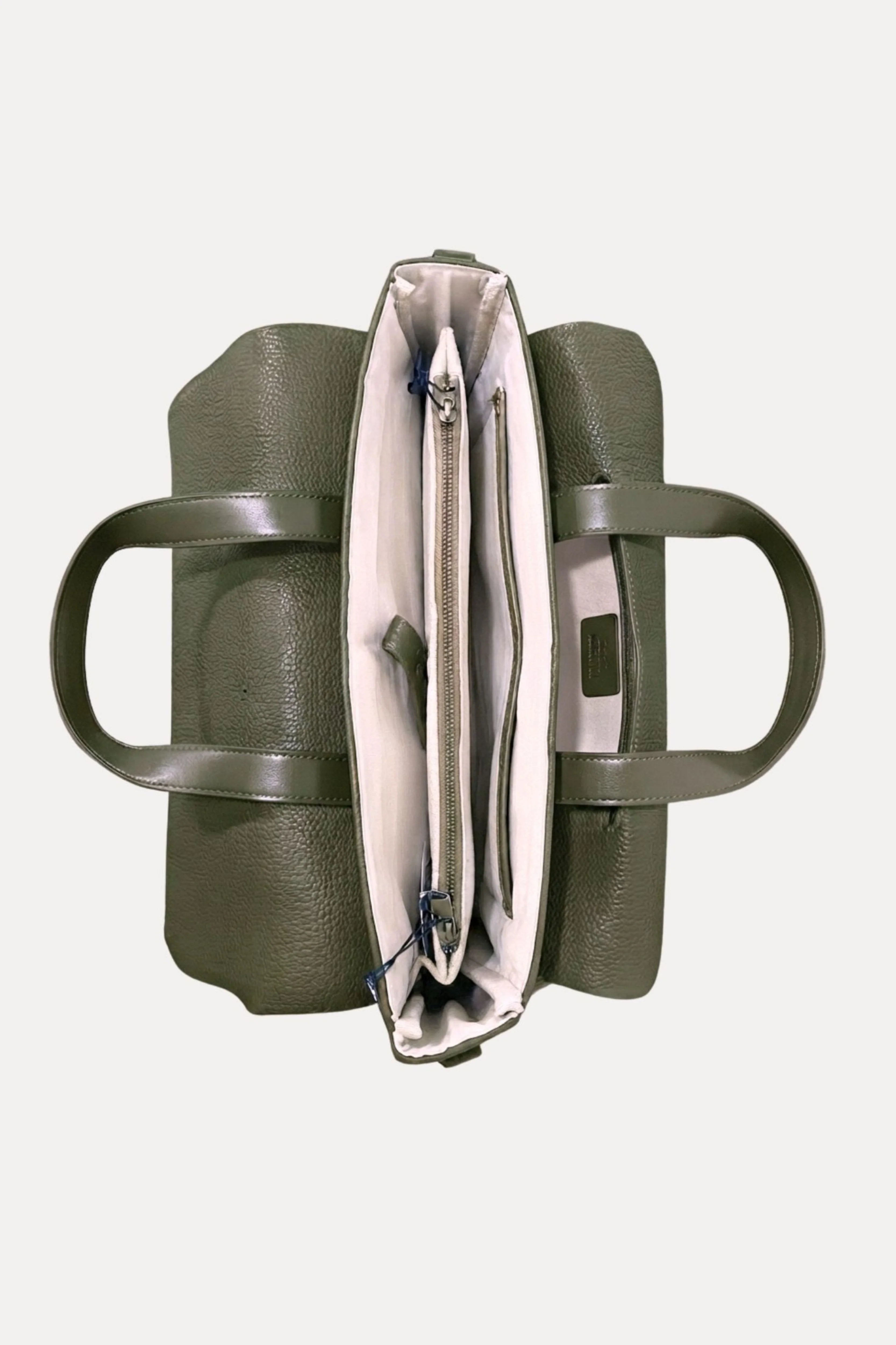 Olive Leather Laptop Bag-Global Republic