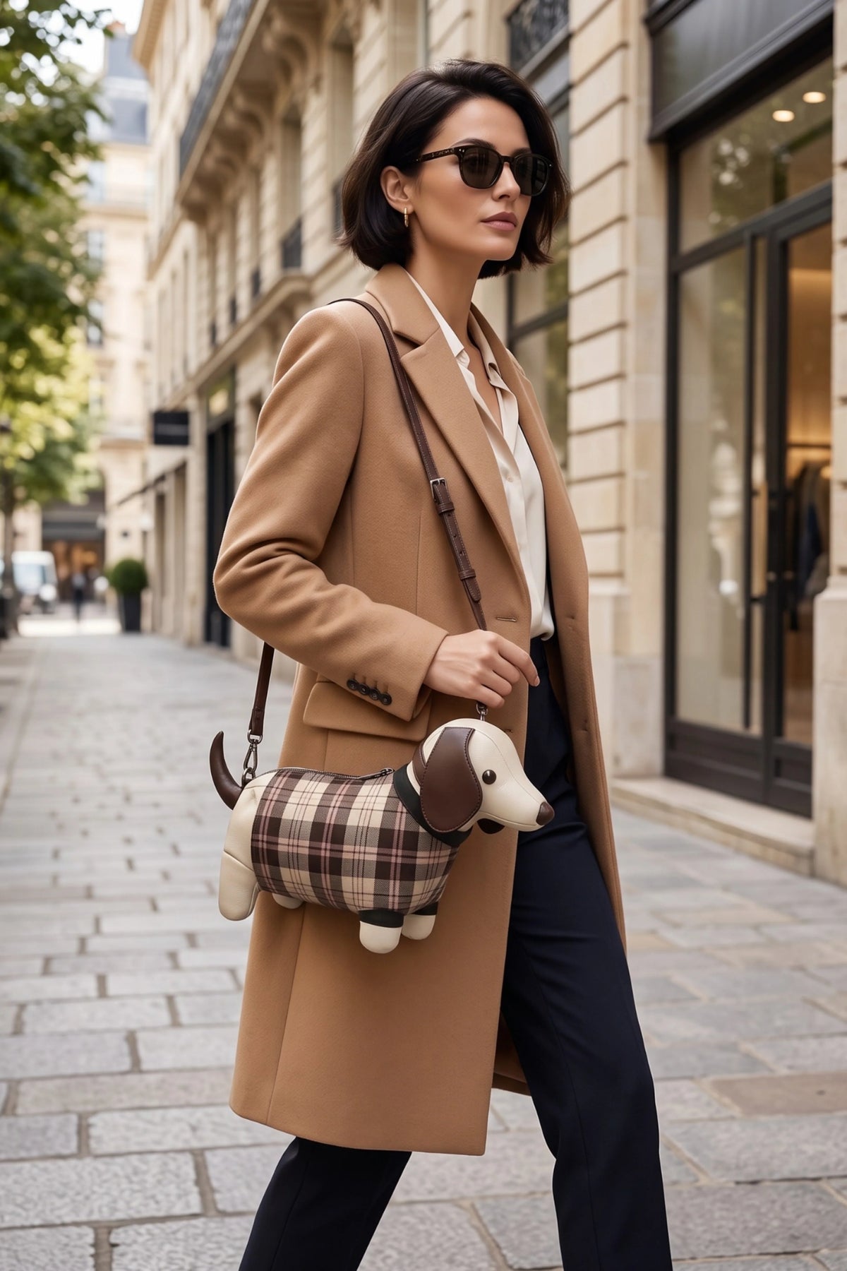 Cream Puppy Sling Bag-Global Republic