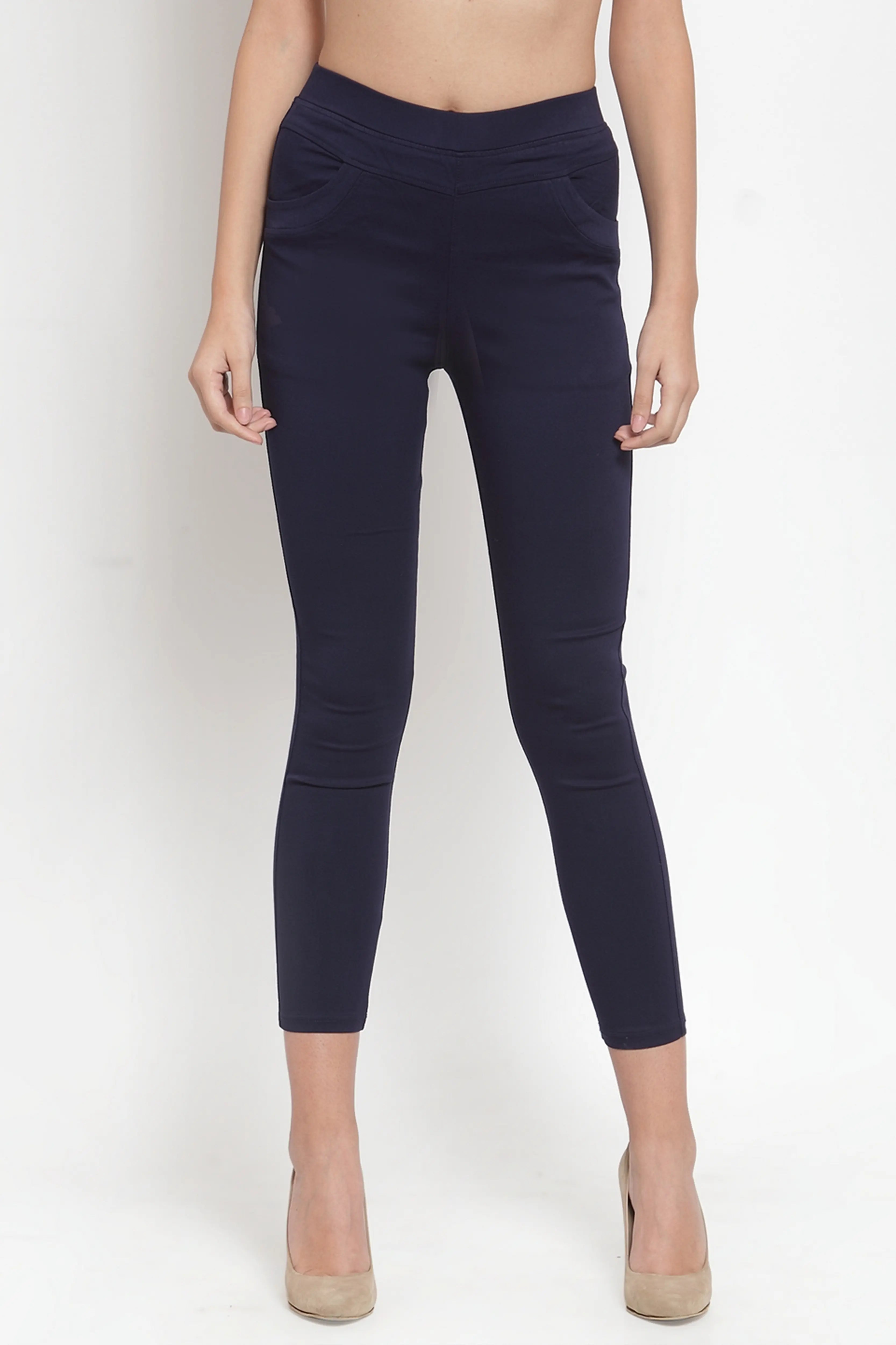 Navy Blue Stretchable Jegging - Global Republic