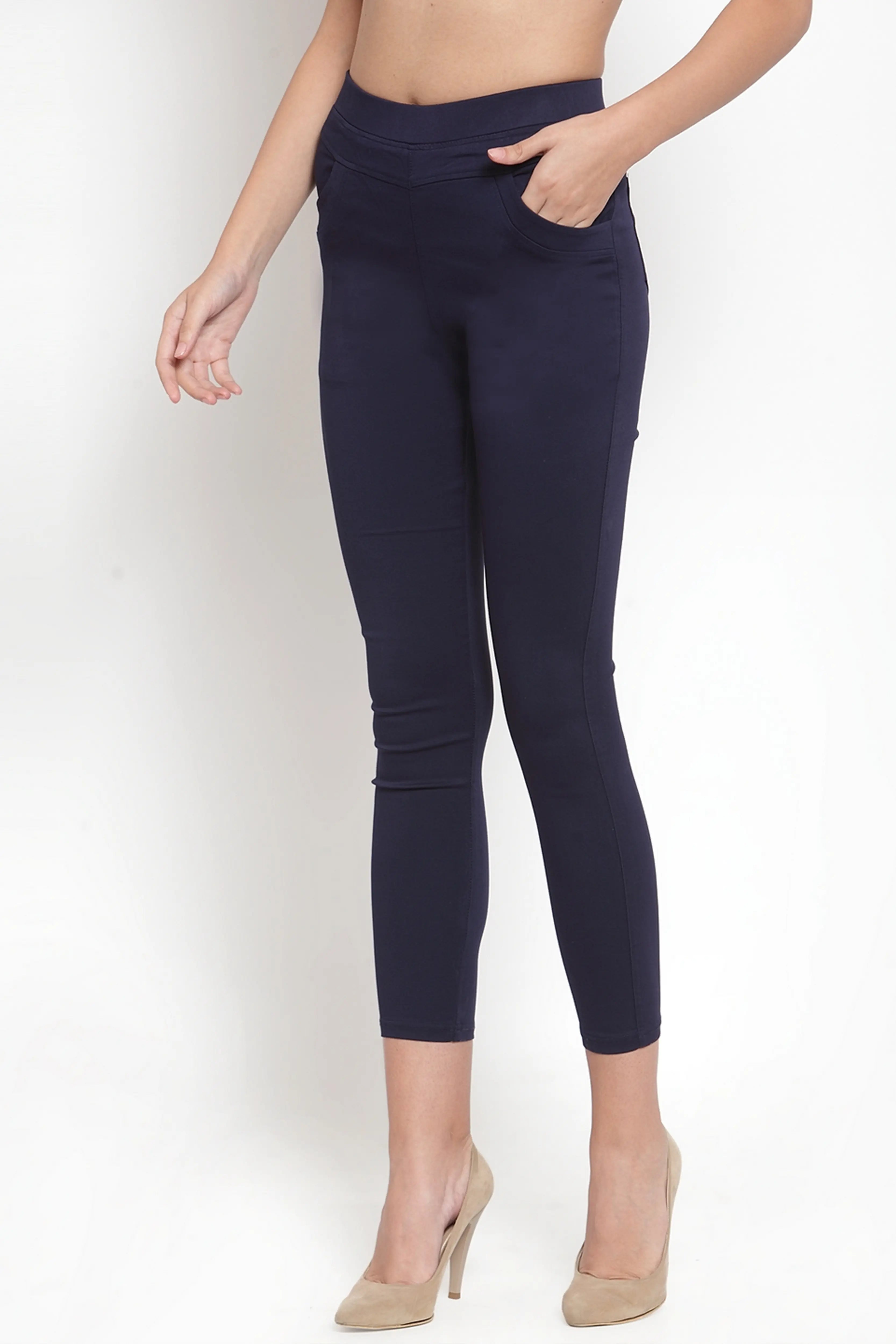 Navy Blue Stretchable Jegging - Global Republic