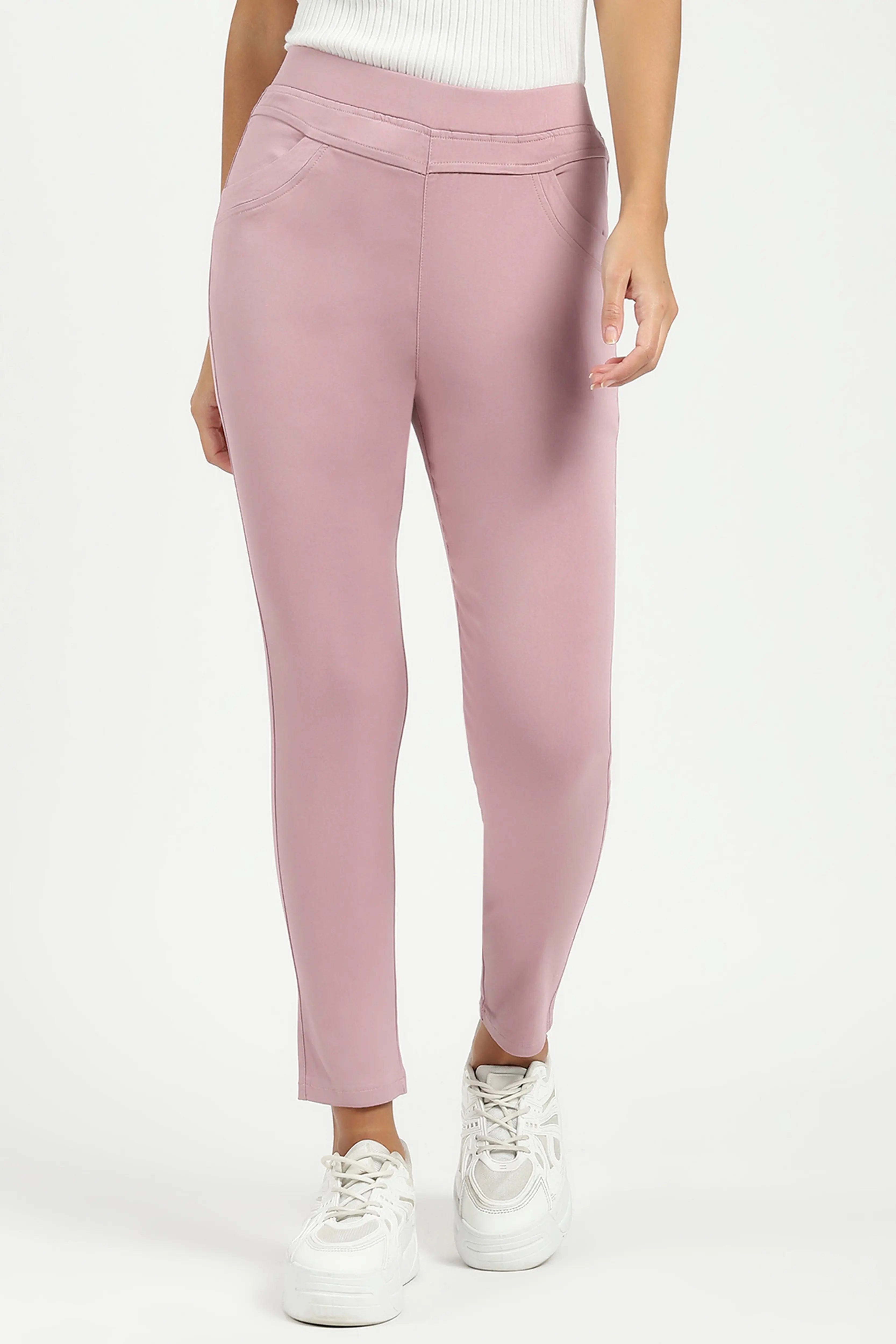 Pink Ultra Stretchable Jegging - Global Republic