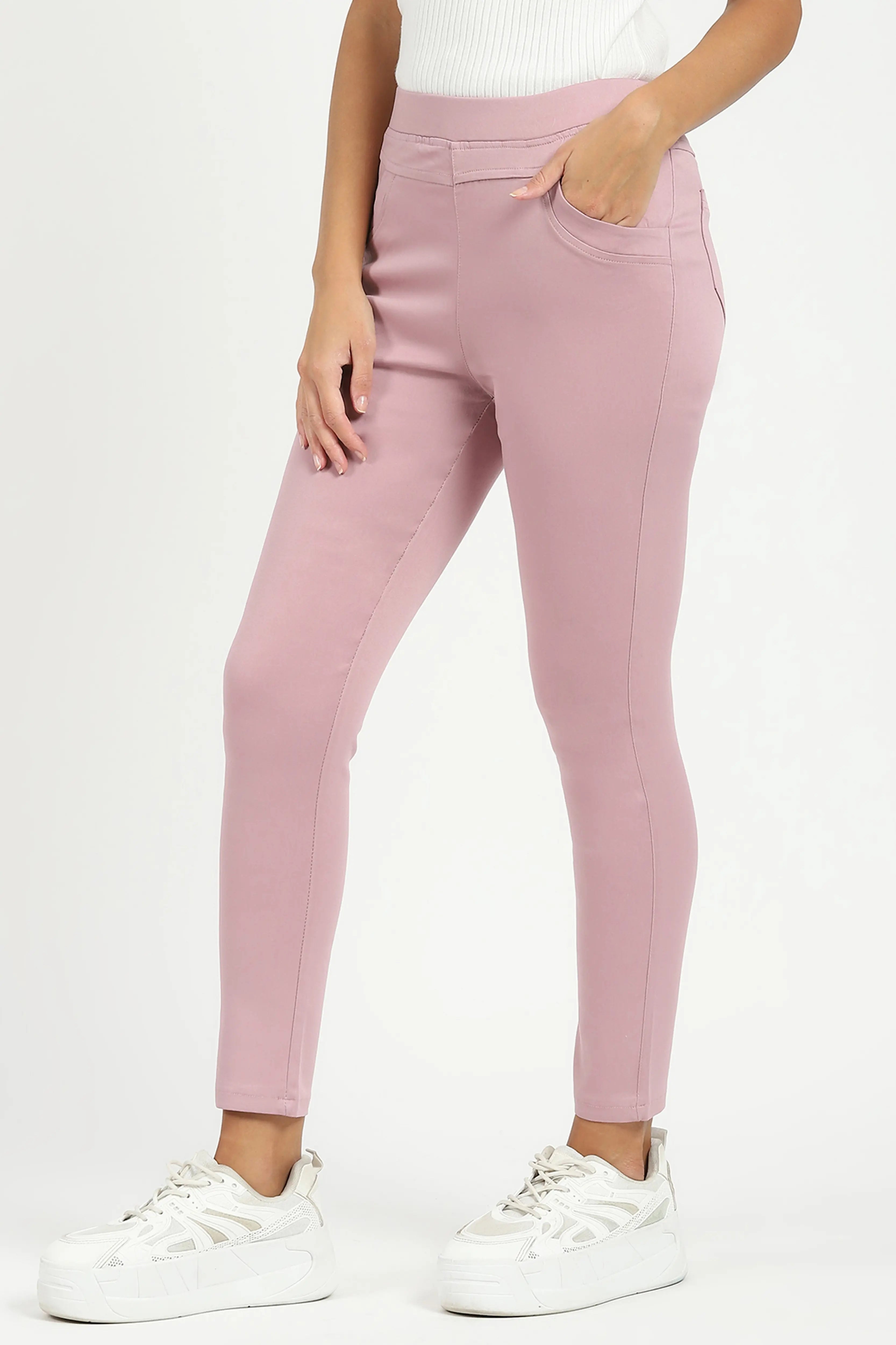 Pink Ultra Stretchable Jegging - Global Republic
