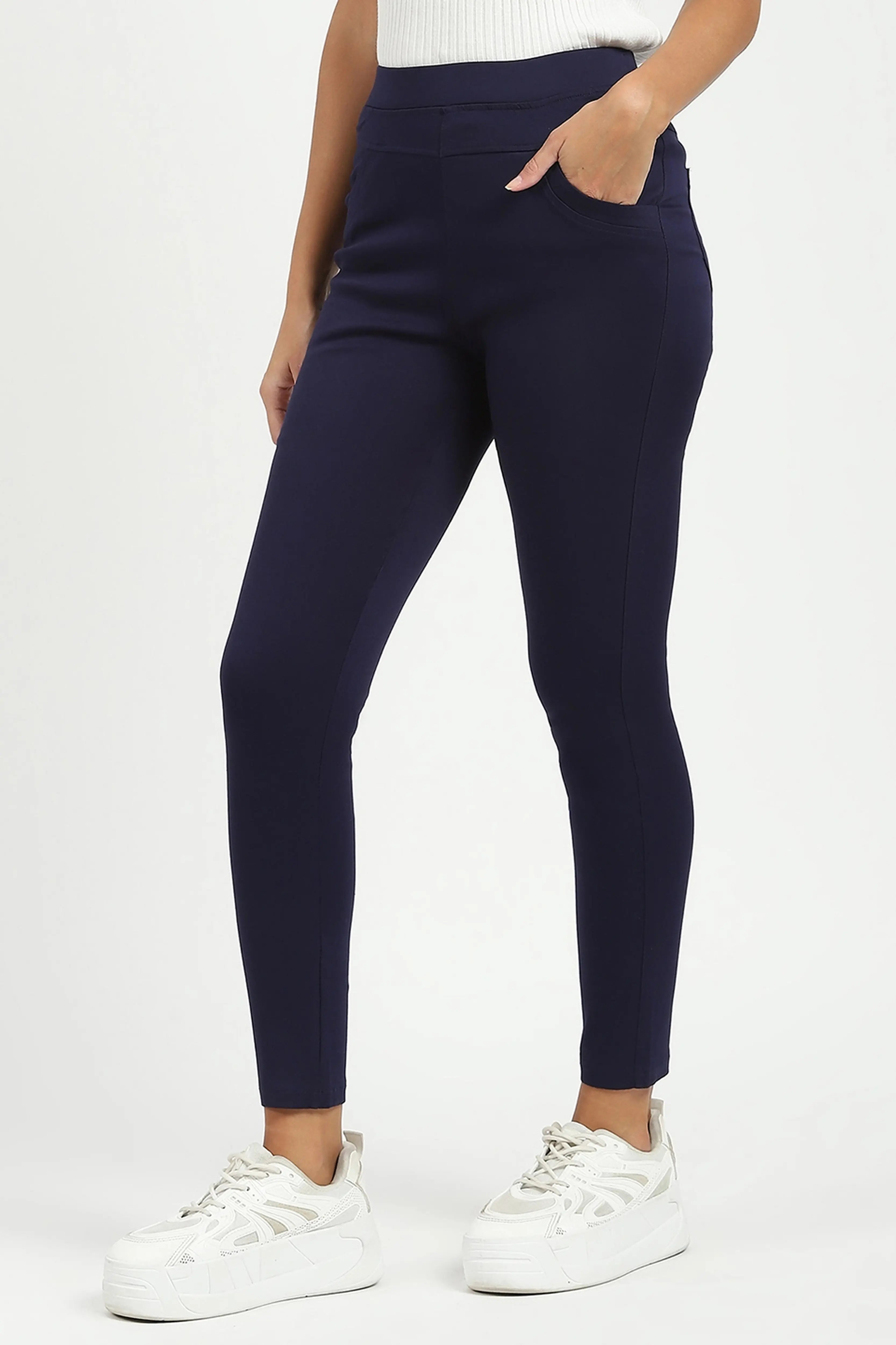 Navy Blue Stretchable Jegging