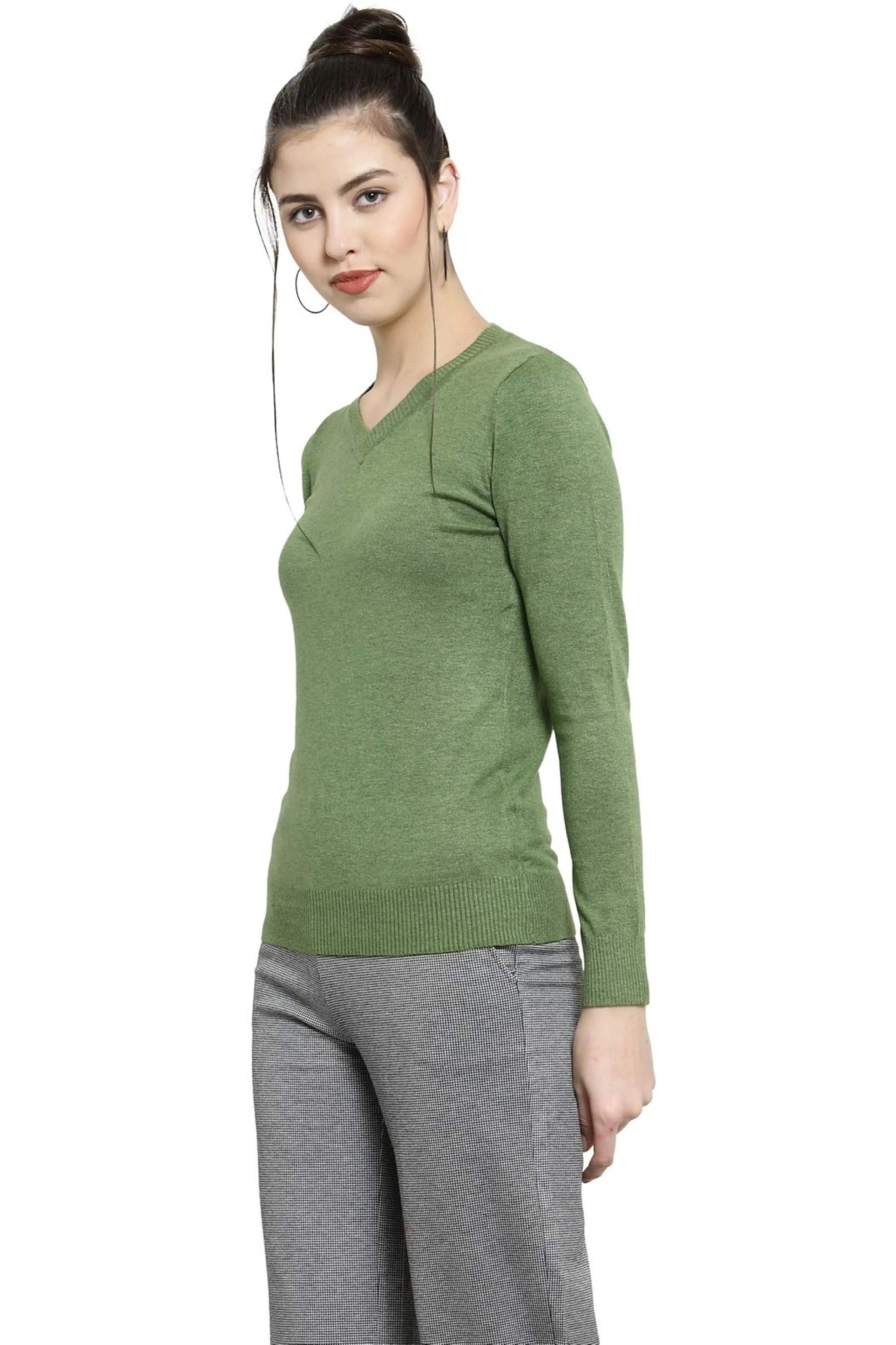 Olive Solid Cotton Blend Skivvy - Global Republic