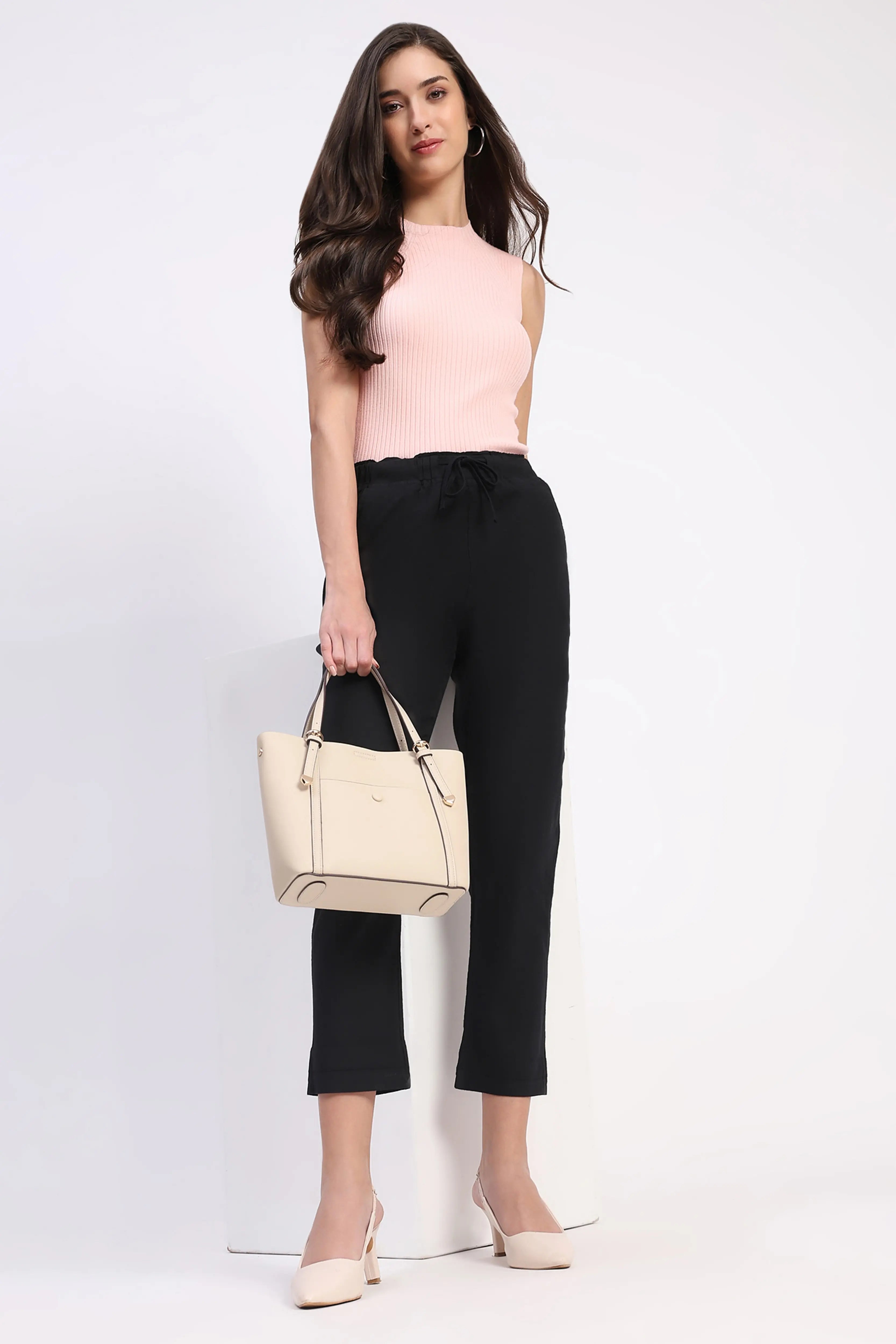 Regular Fit Black Lower With Pockets - Global Republic