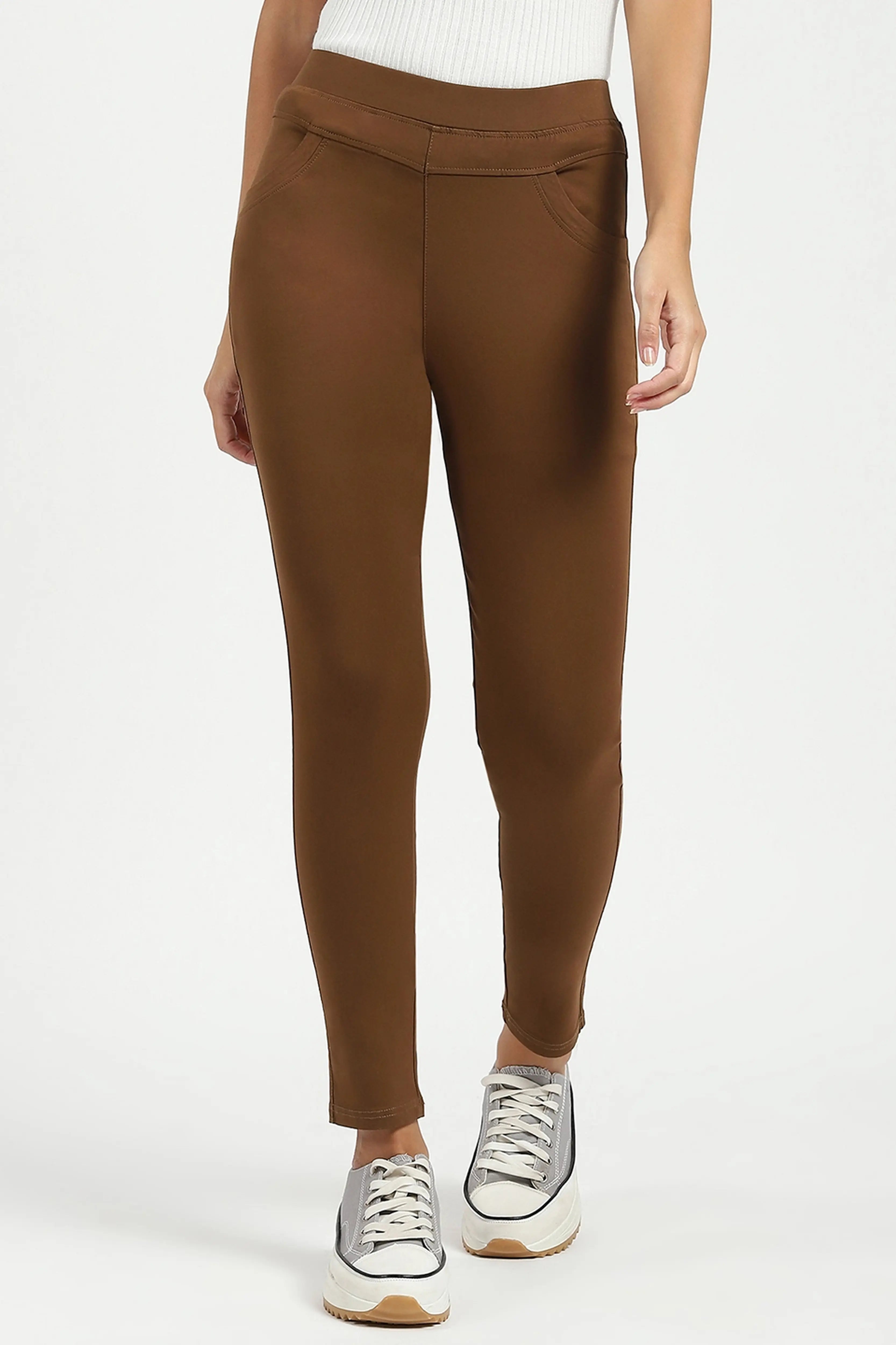 Brown Ultra Stretchable Jegging
