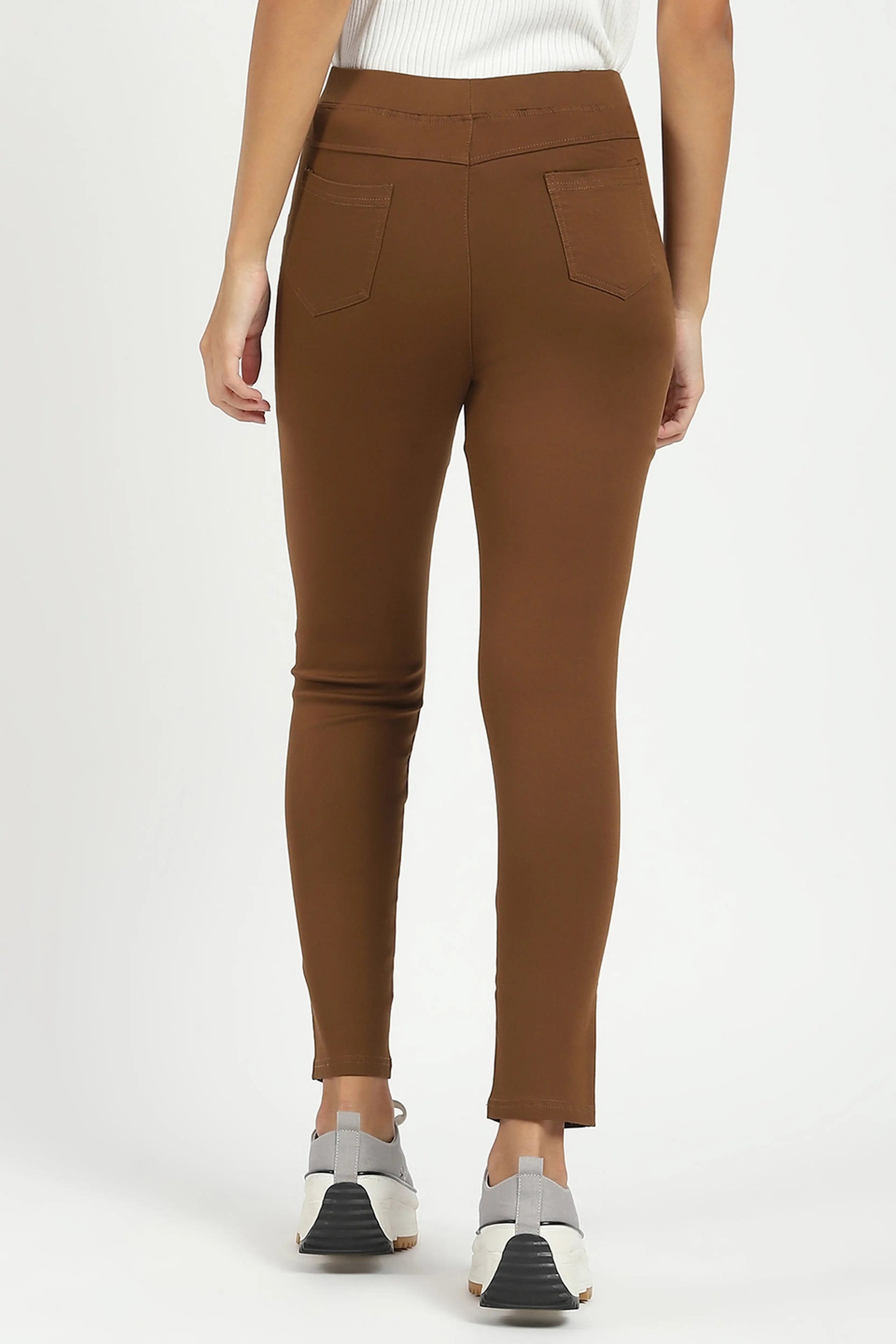 Brown Ultra Stretchable Jegging