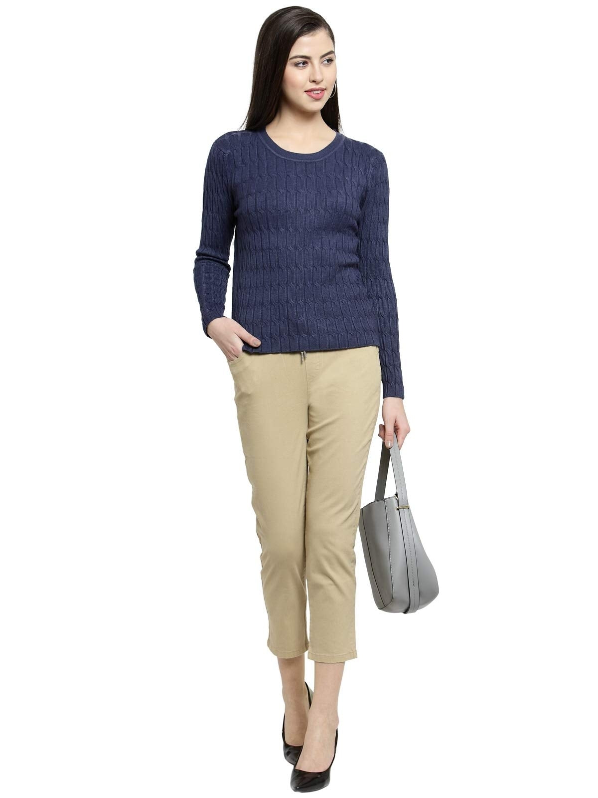 Blue Solid Nylon Blend Skivvy - Global Republic