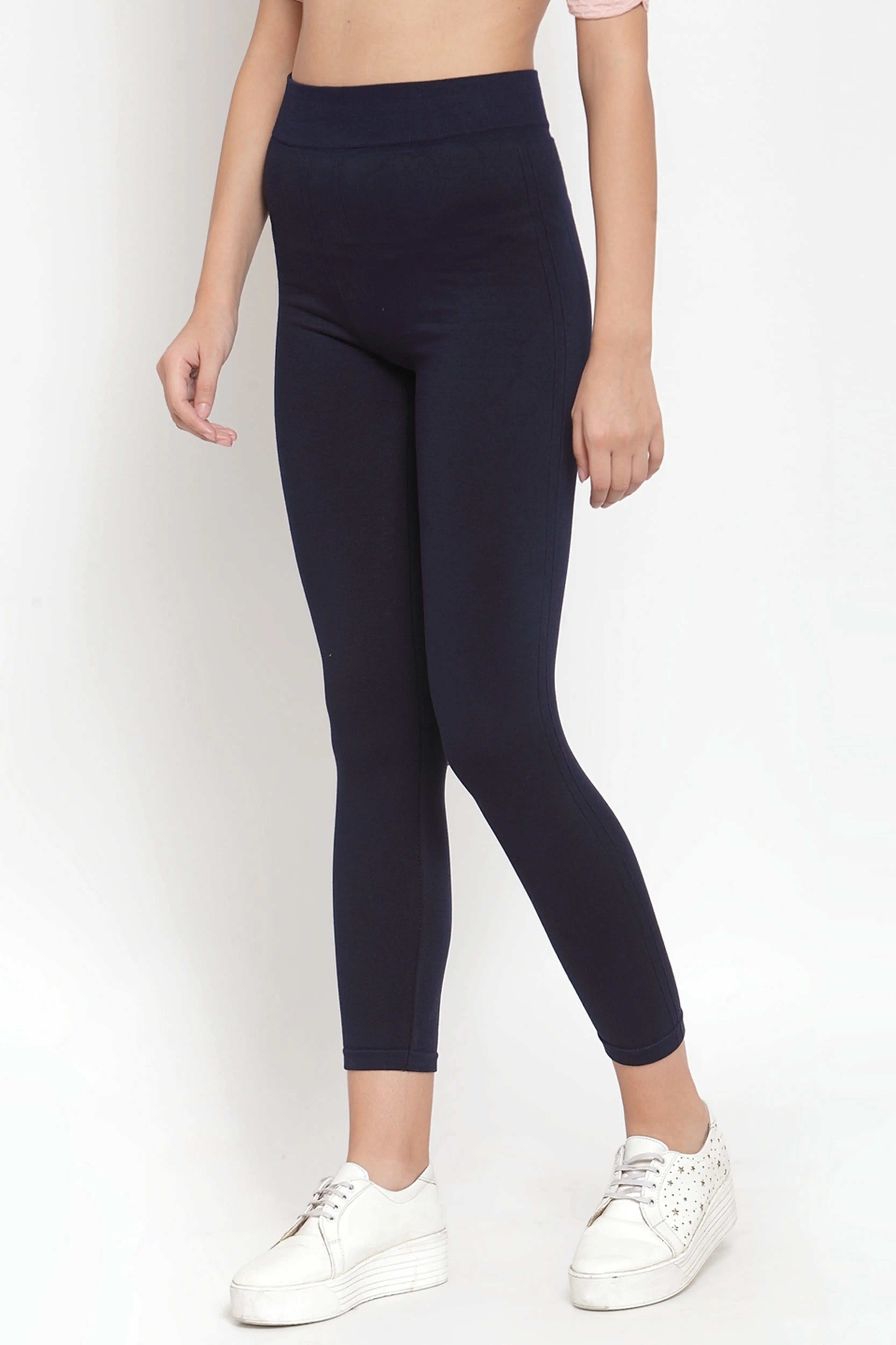Blue Stretchable Workout Leggings - Global Republic
