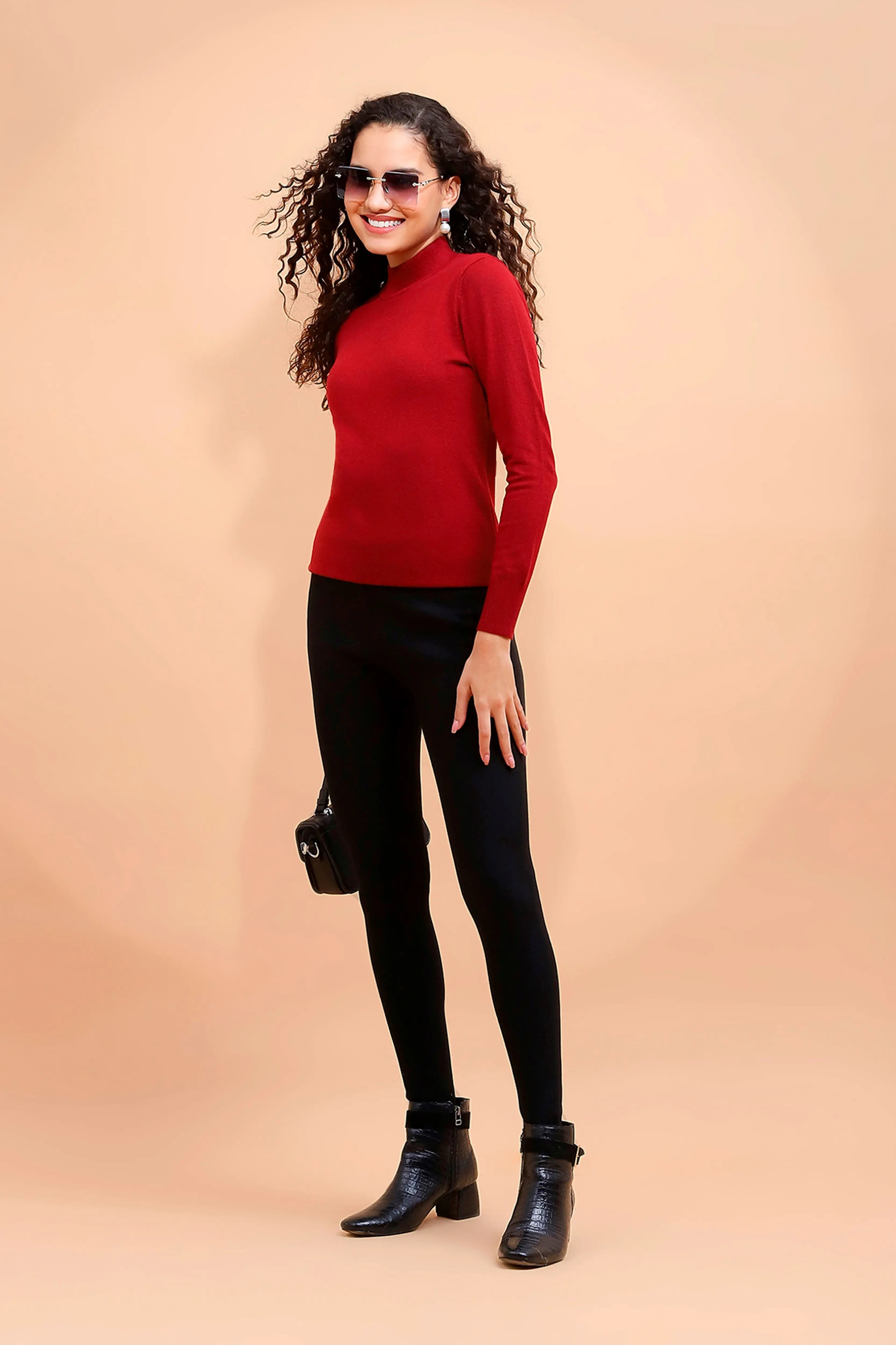 Wine Snug Fit Skivvy - Global Republic