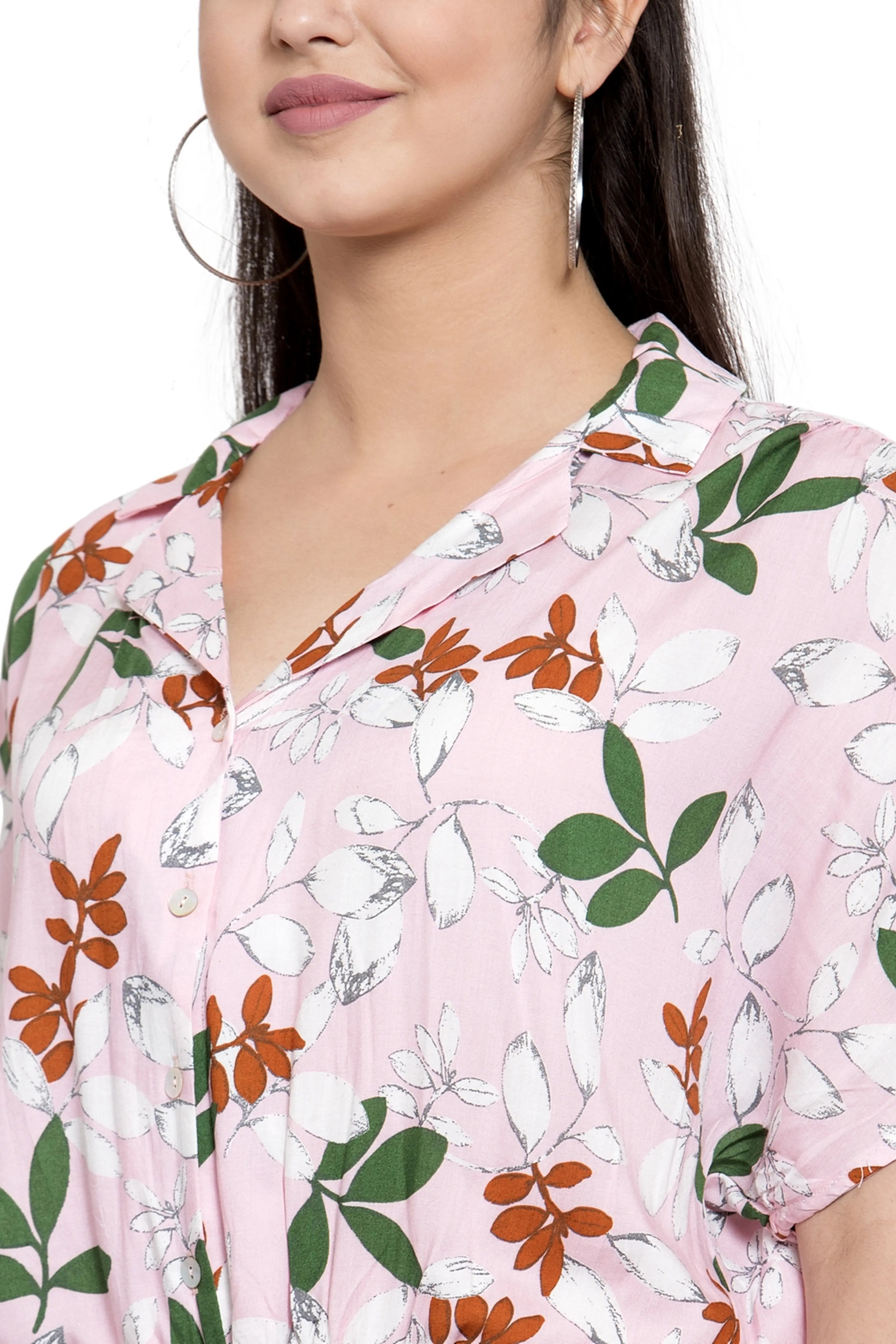 Women Short Sleeve Blouson Tops - Global Republic