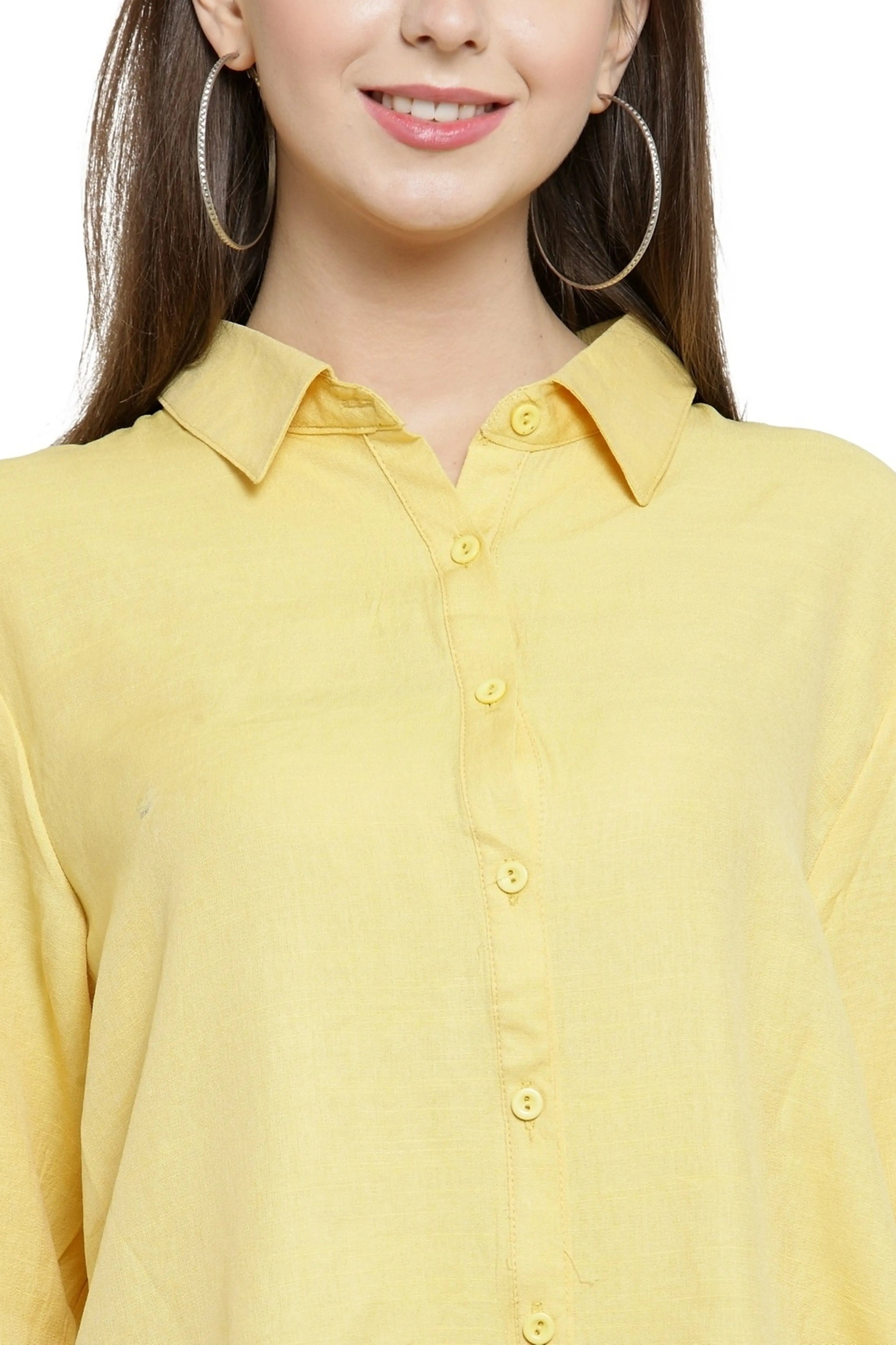 women dusky pink solid cotton shirt